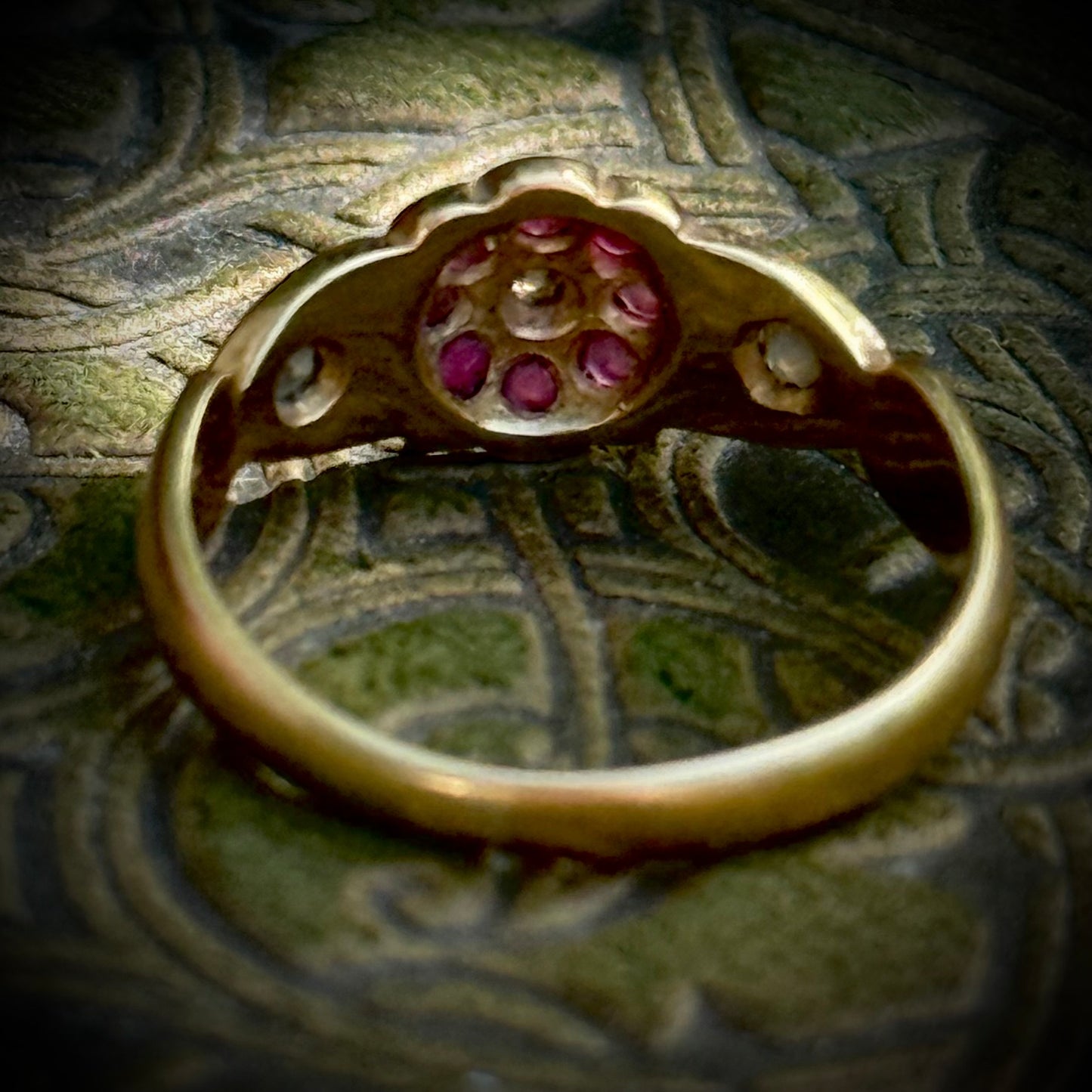 Antique Ruby & Diamond Dress Ring in 18 Carat Gold