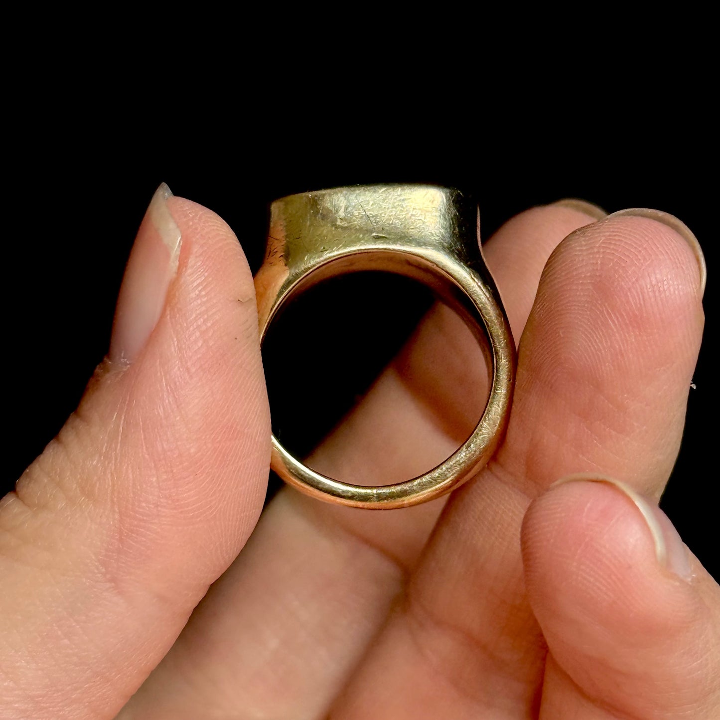 Antique Sentimental Intaglio Signet Ring