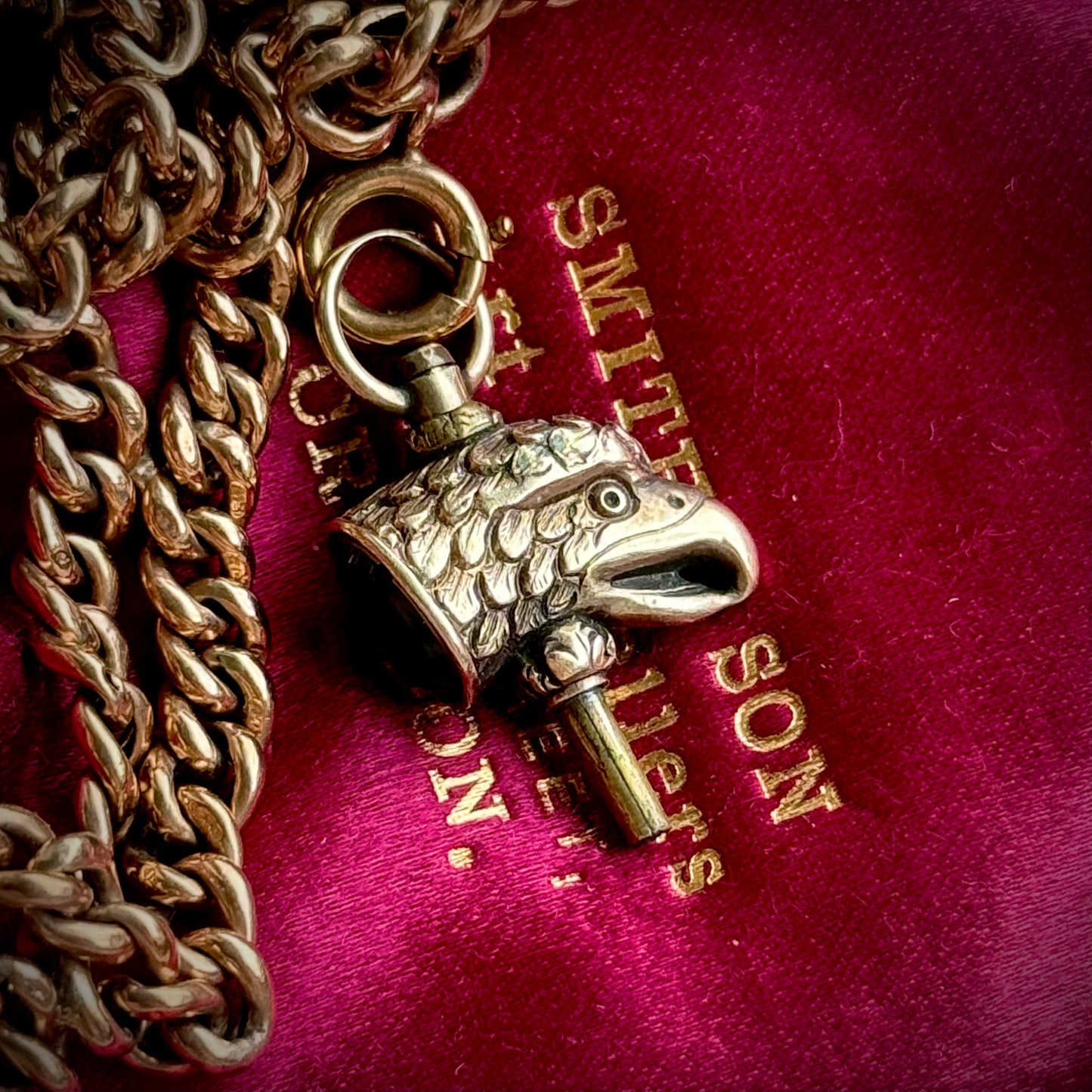 Victorian Bloodstone Eagle Winder pendant: Circa 1870