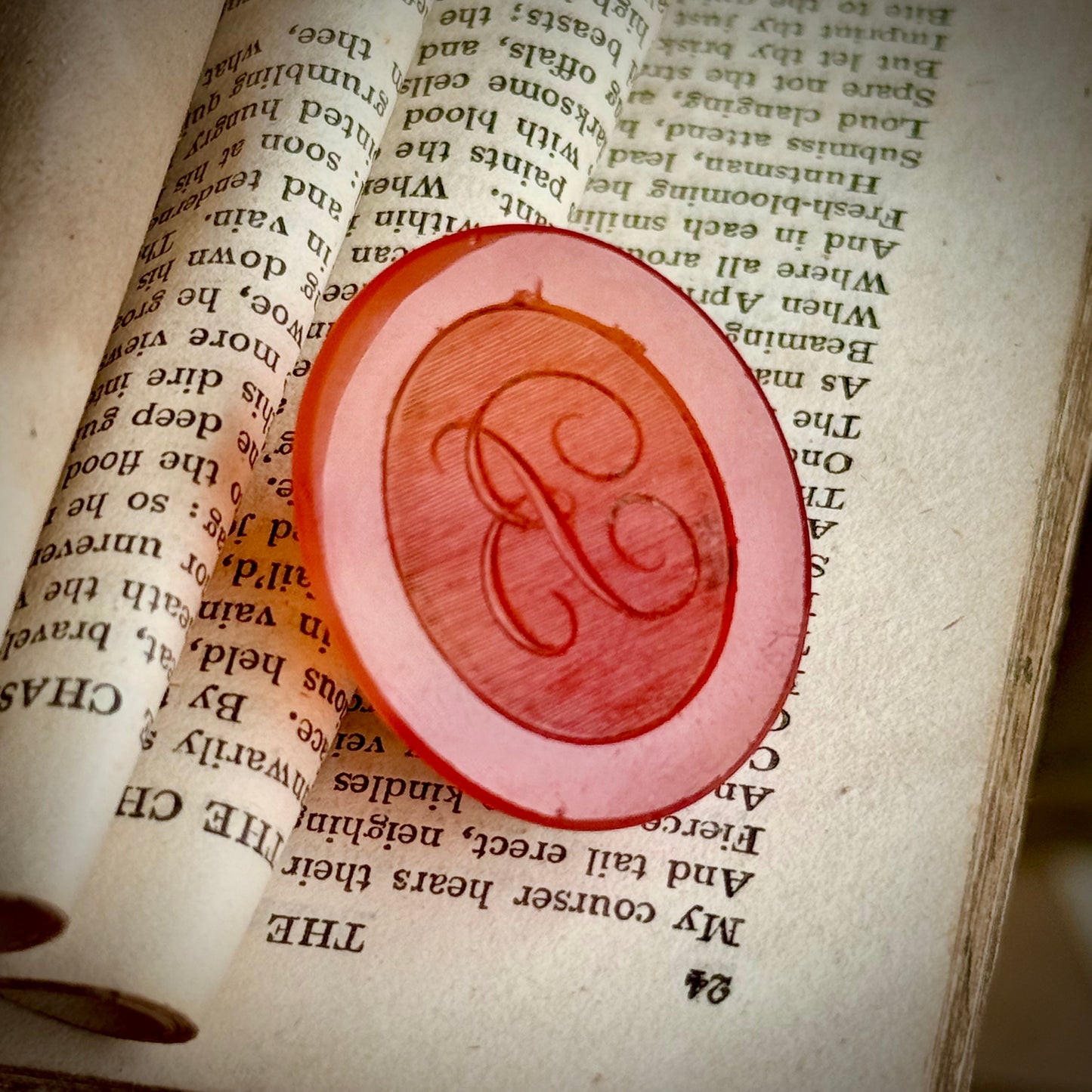 Georgian Loose 'B' Carnelian Intaglio Stone