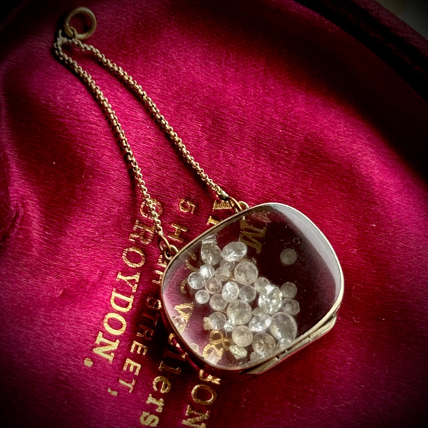 Late Georgian Gold Double Glazed Locket Pendant; Circa 1830