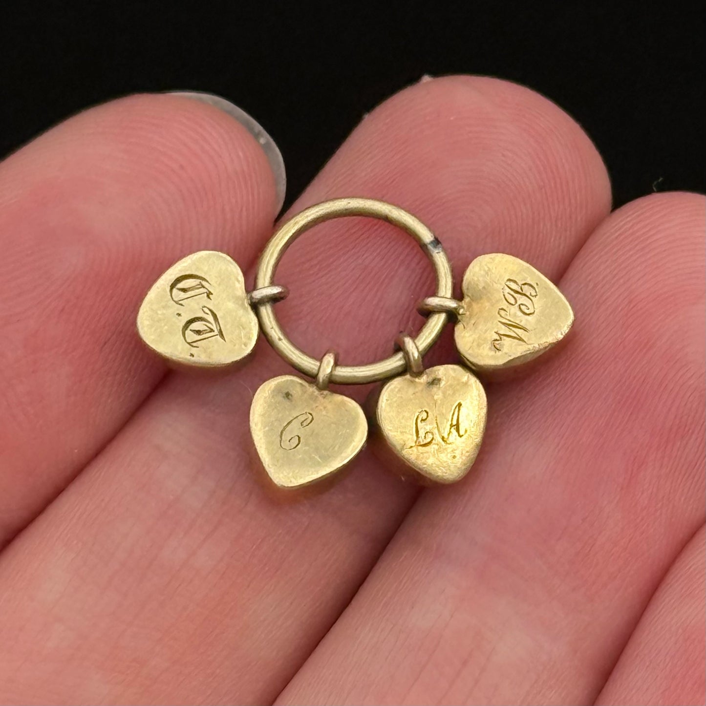 Georgian Sentimental Hearts Pendant; Circa 1820