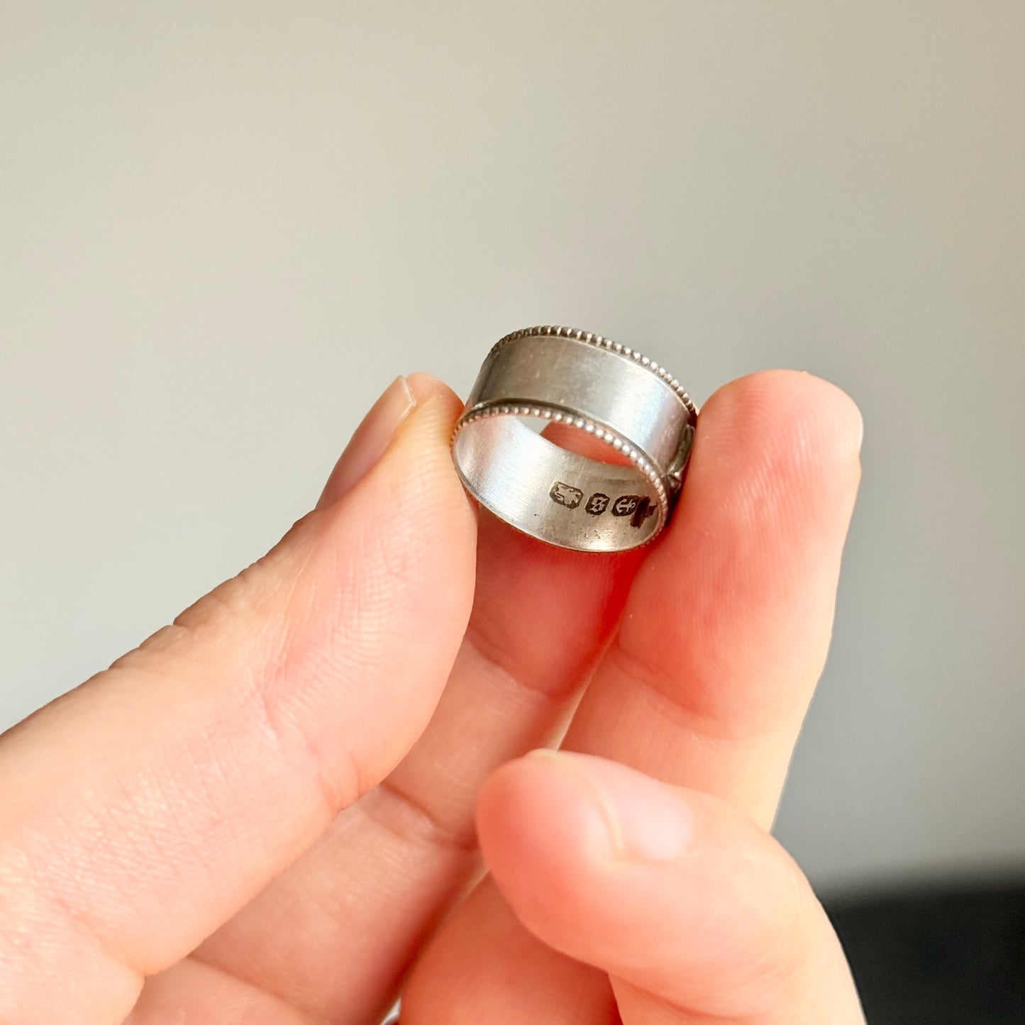 Victorian Sterling Silver 'Mizpah' Ring; Circa 1892