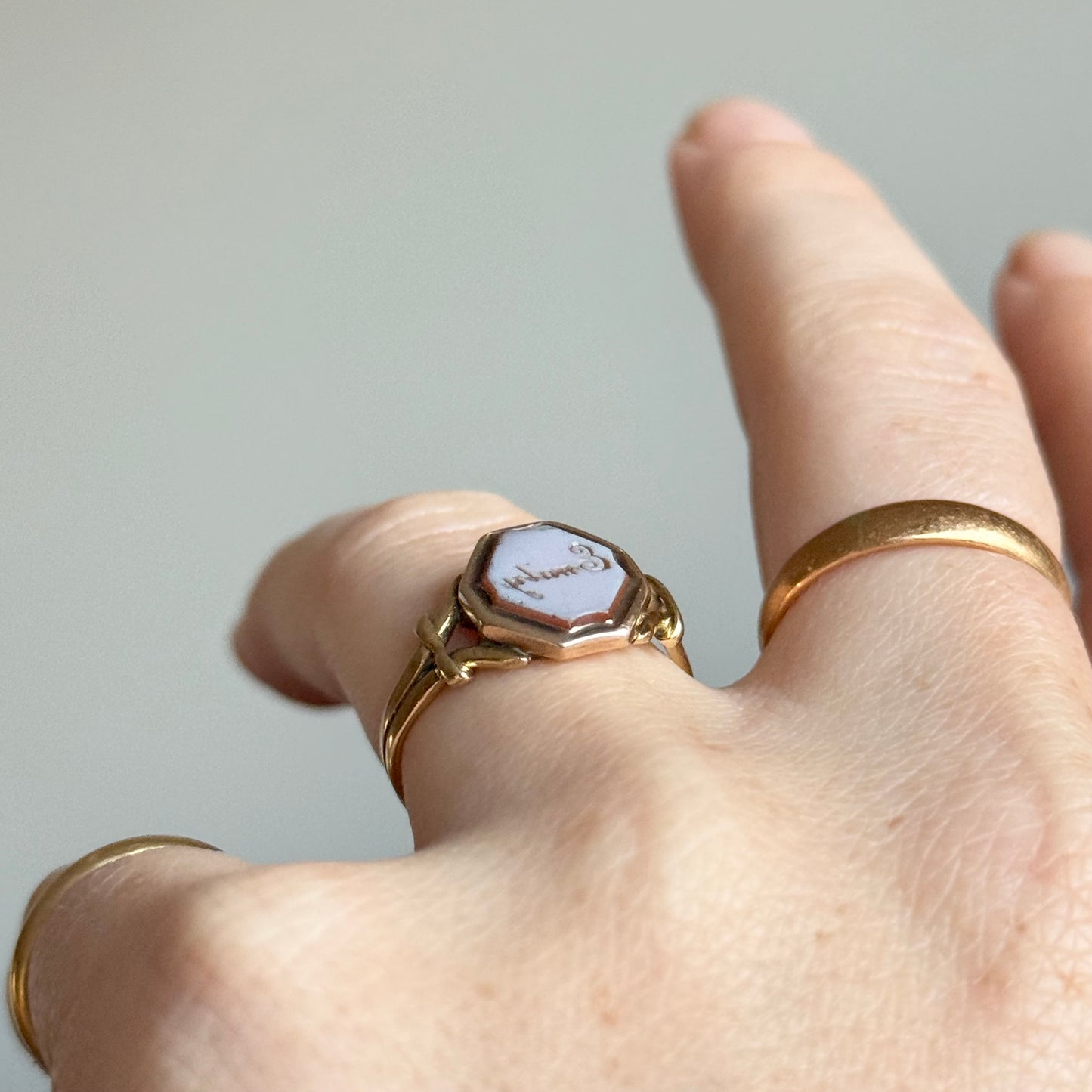 Antique Sardonyx 'Emily' Signet Ring in 18 Carat Gold