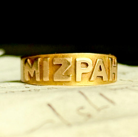 Victorian Mizpah Ring Created In 18 Carat Gold; Circa 1873