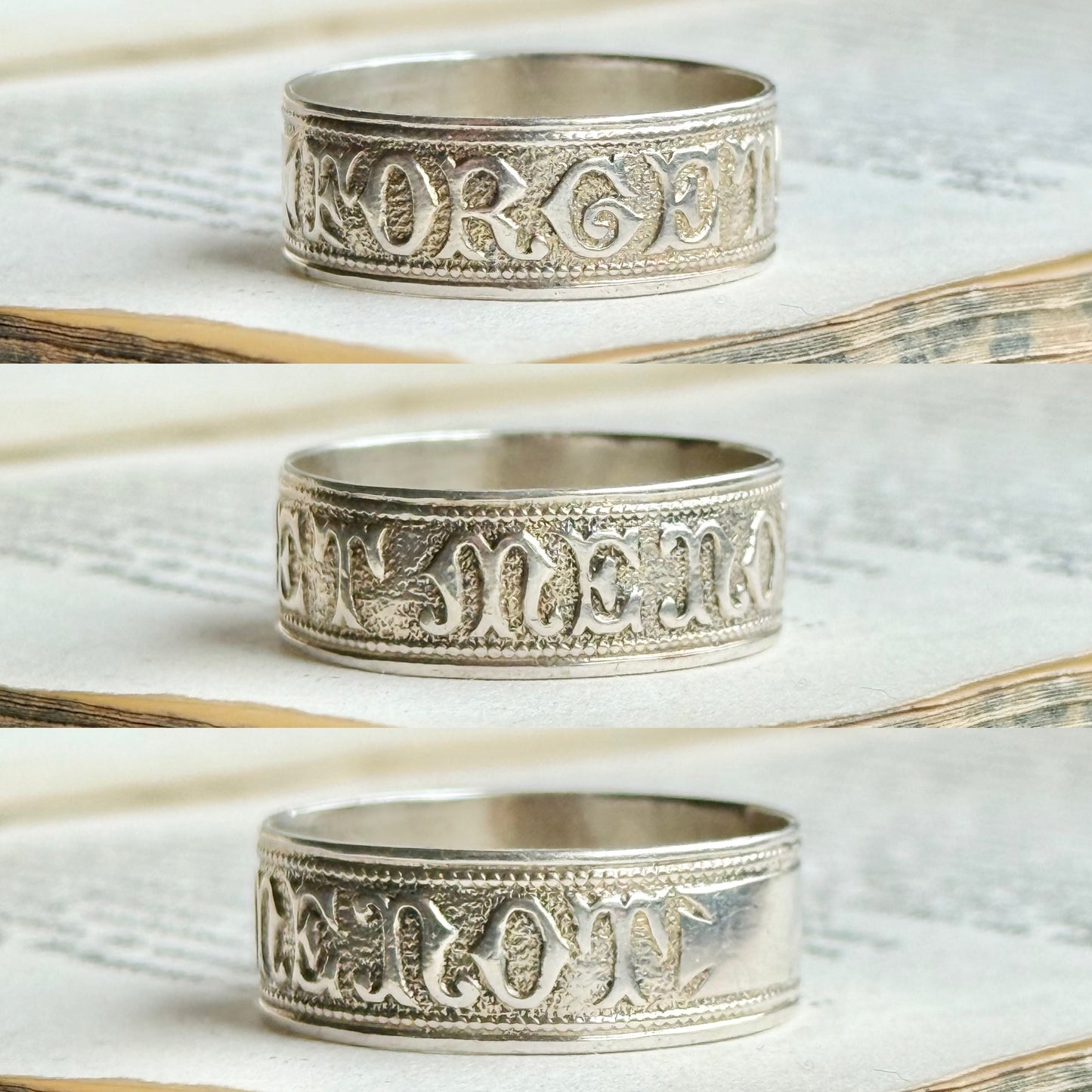 Antique Victorian 'Forget Me Not' Ring in Silver