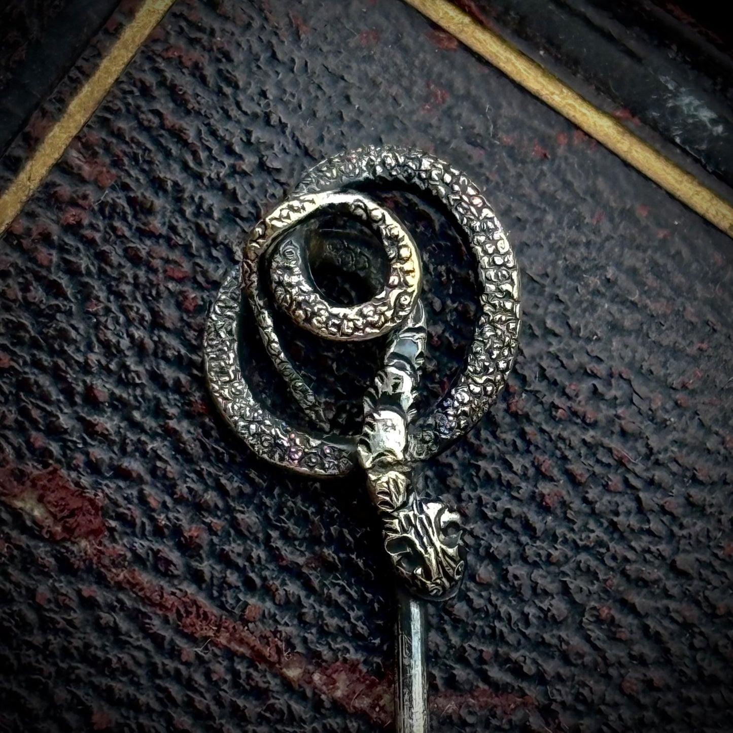 Antique Victorian Silver Tie Pin; Circa 1860