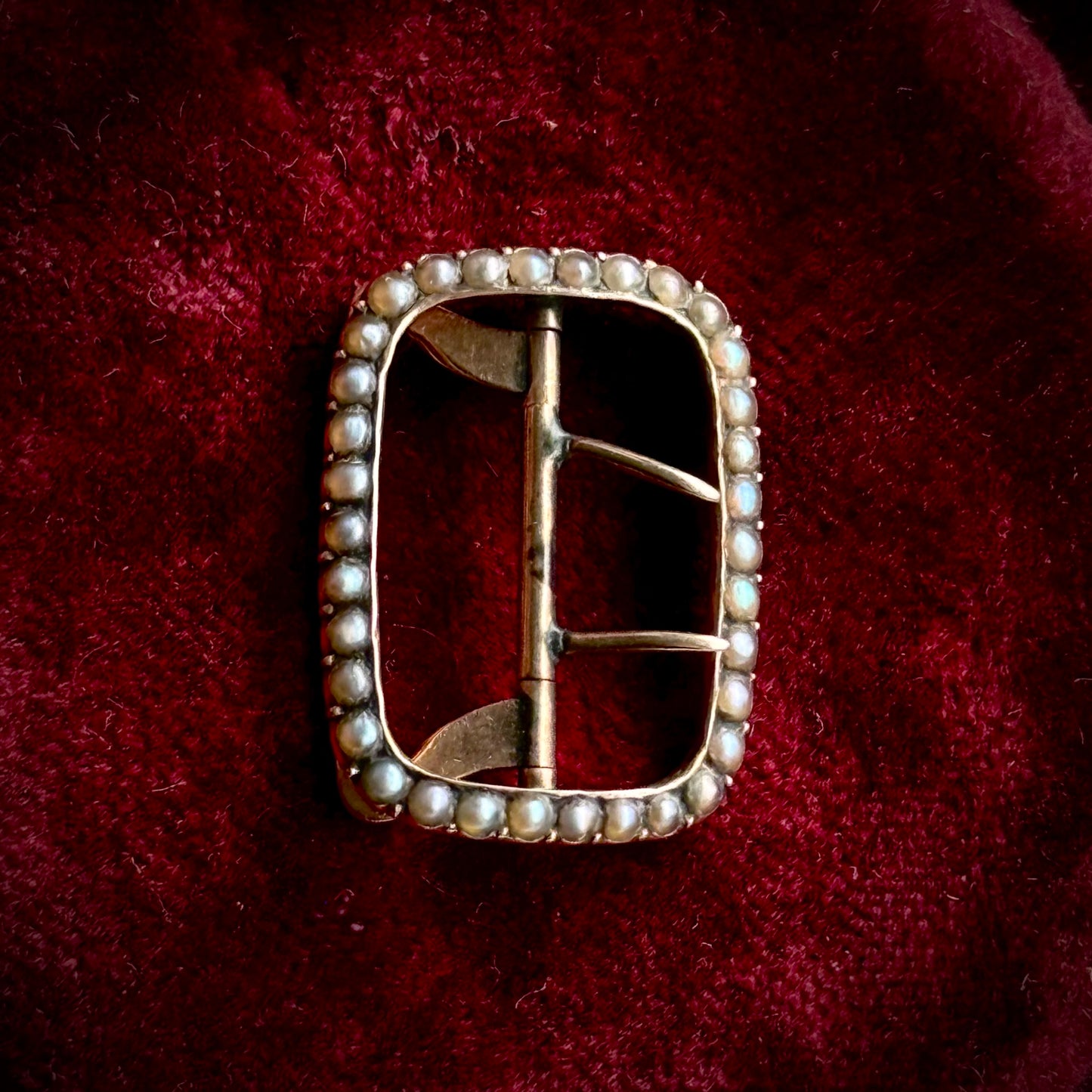Early Victorian Pearl Buckle in 9 Carat Gold