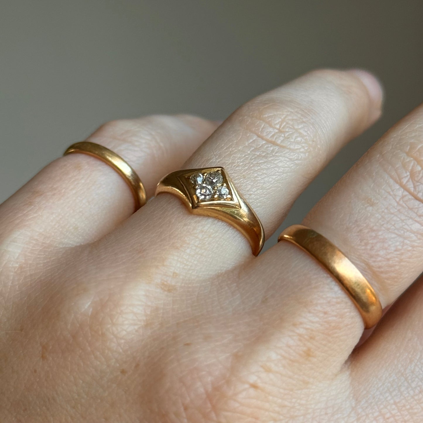 Victorian Old Cut Diamond Ring in 18 Carat Gold; Circa 1880
