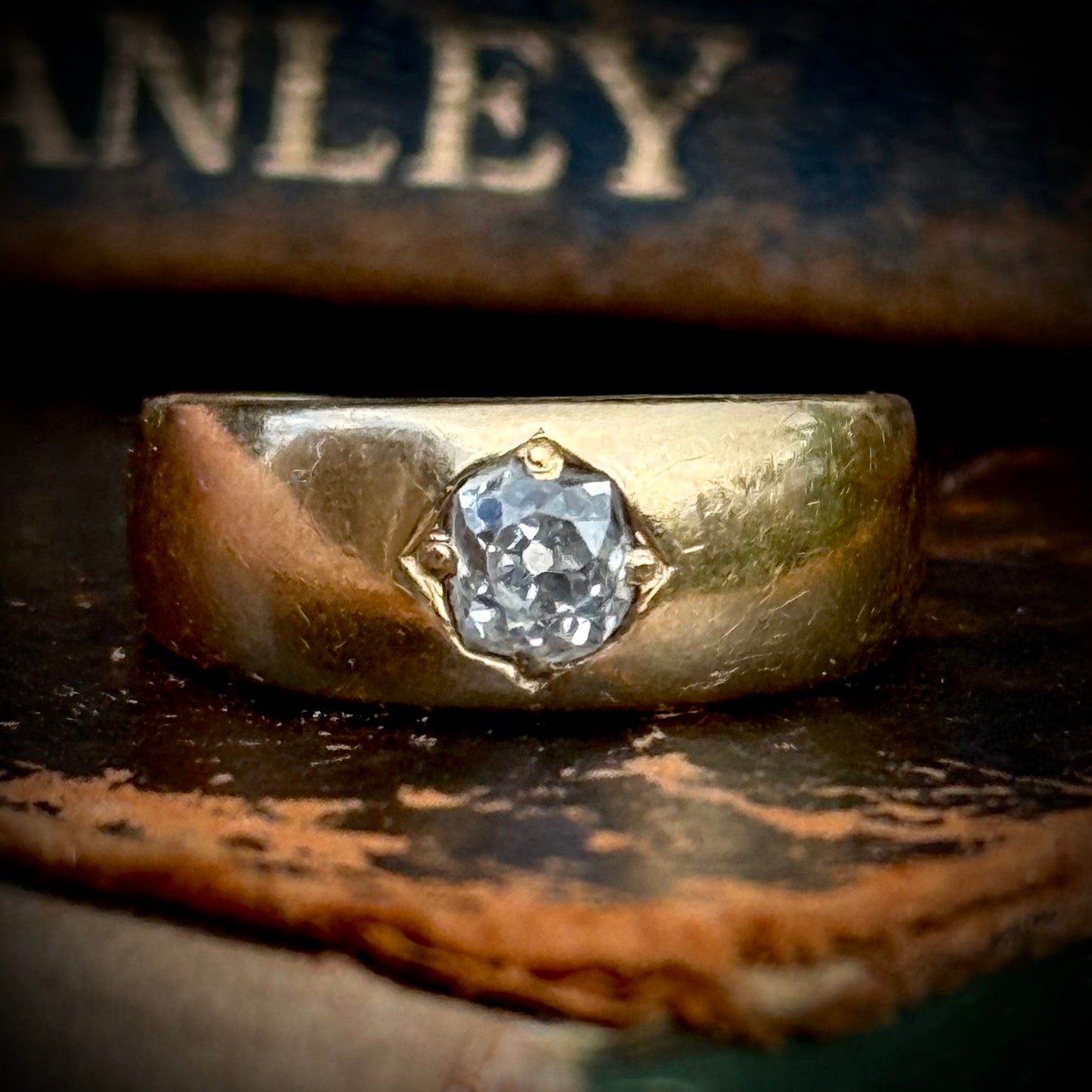 Victorian Old Cut Diamond Band in 18 Carat Gold