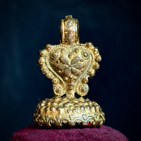 Antique Lantern Paste Intaglio Fob; Circa 1850