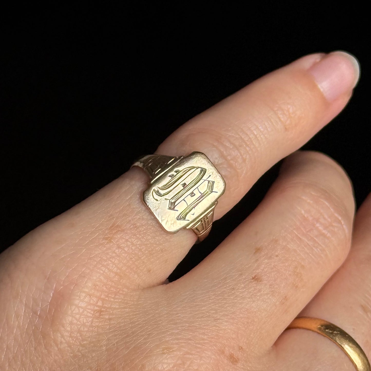 Vintage South African Signet Ring in 9 Carat Gold; Circa 1960