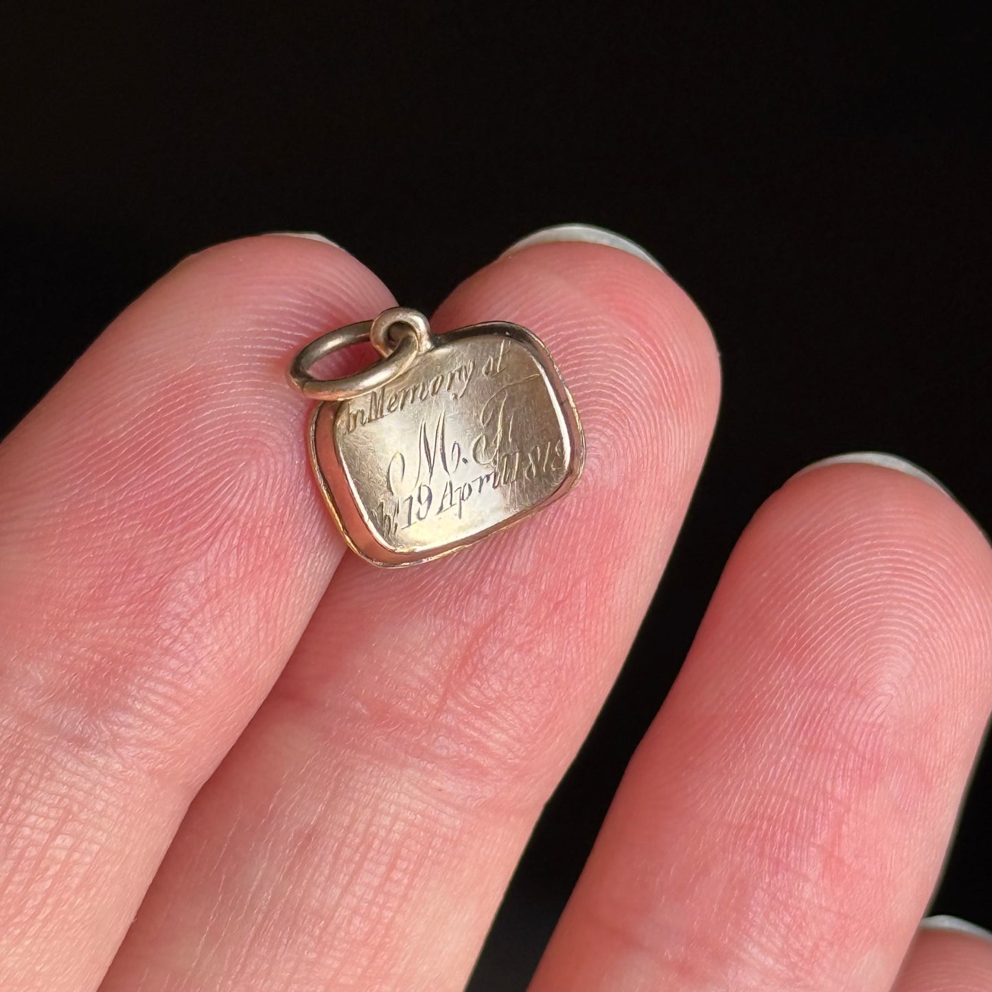 Georgian Miniature Mourning Pendant; Circa 1818