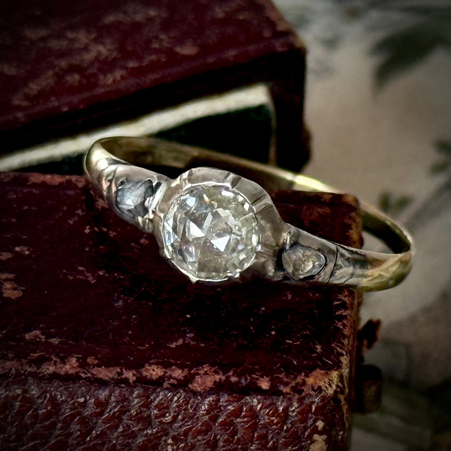 Georgian Rose Cut Diamond Ring; Circa 1800