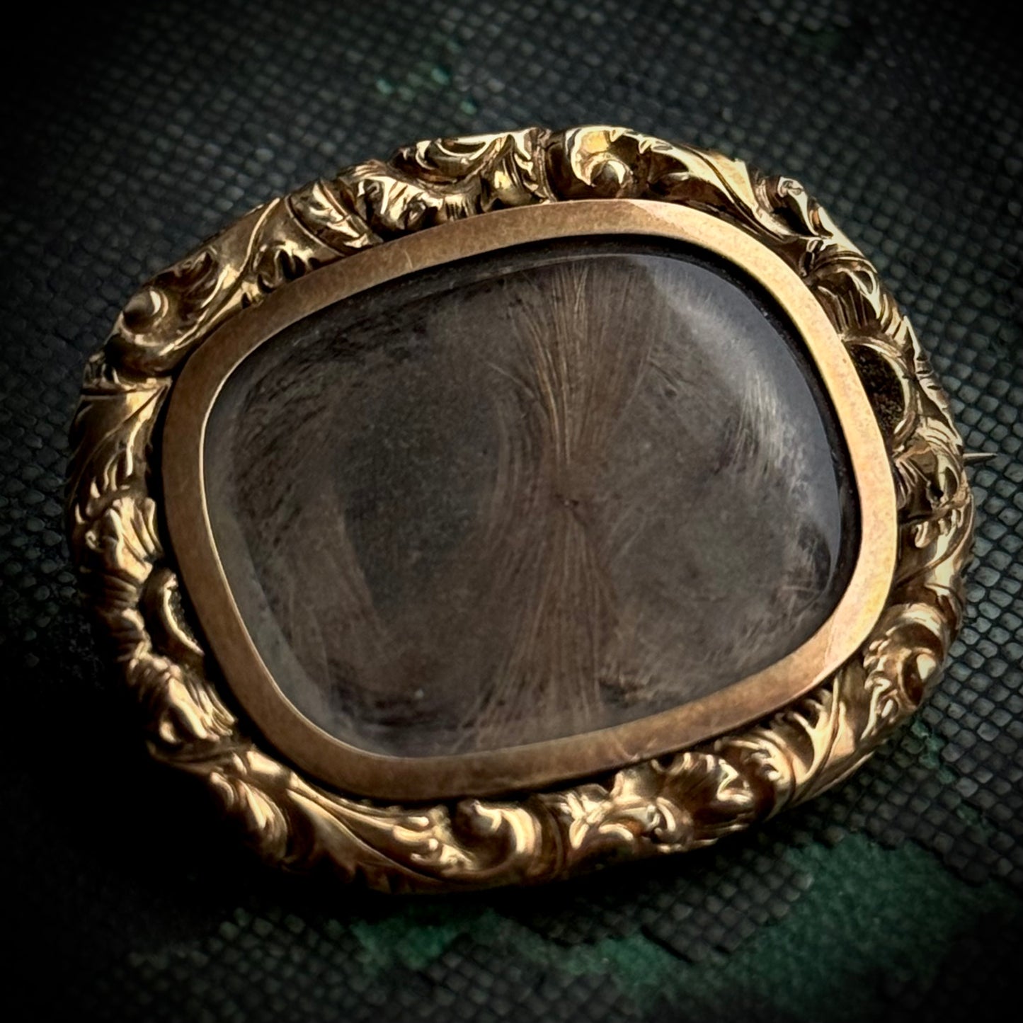 Antique Victorian Mourning Brooch; Circa 1847