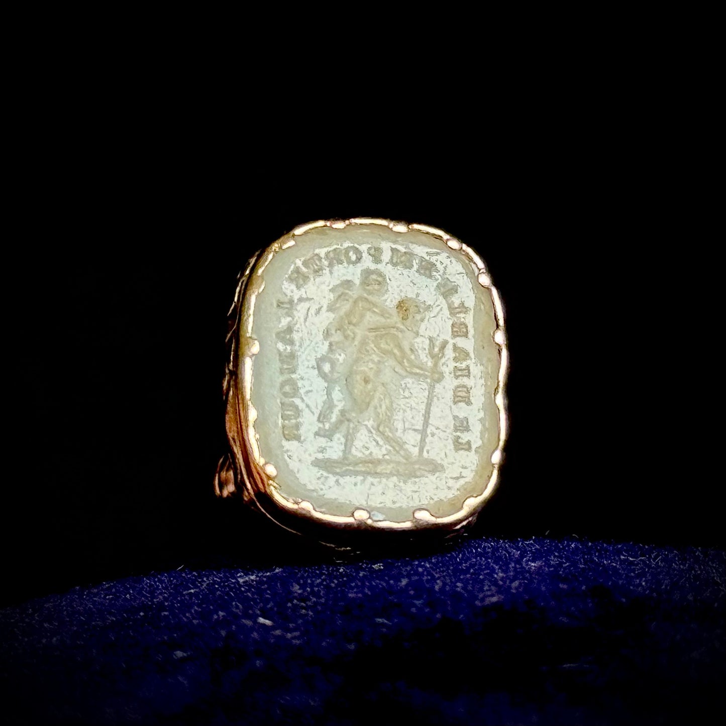 Antique Georgian ' To Hell with Love' Devil Love Pendant