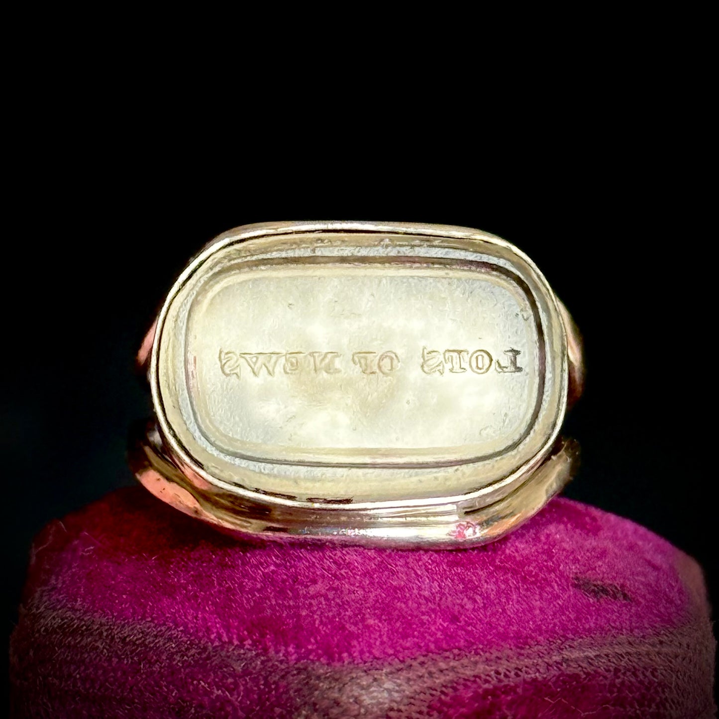Antique 'Lots of News' Intaglio Ring in Silver