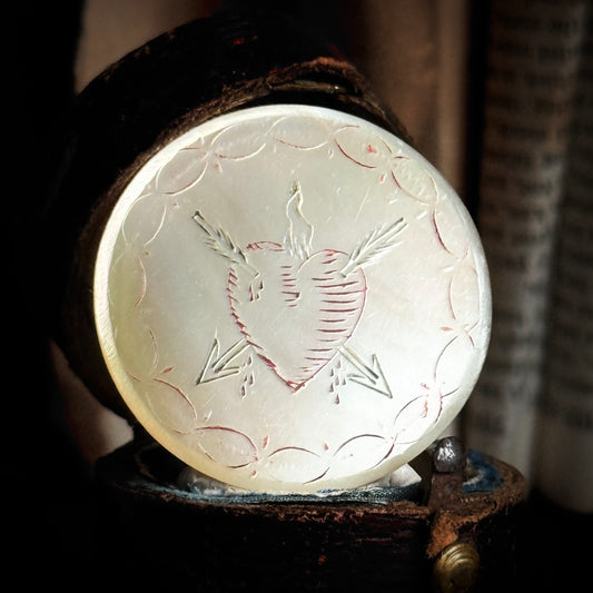 Georgian Mother of Pearl Love Token; Circa 1780