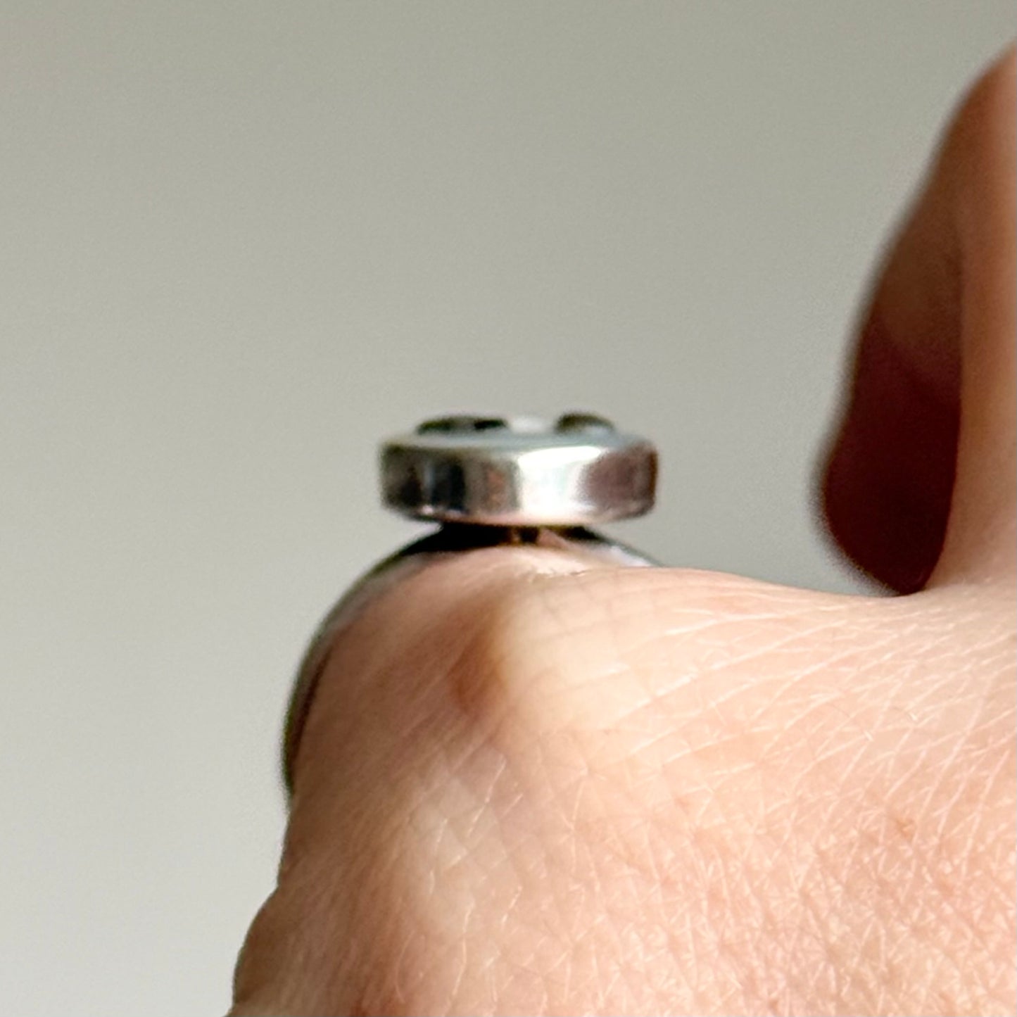 Vintage Shibayama Ring in Sterling Silver