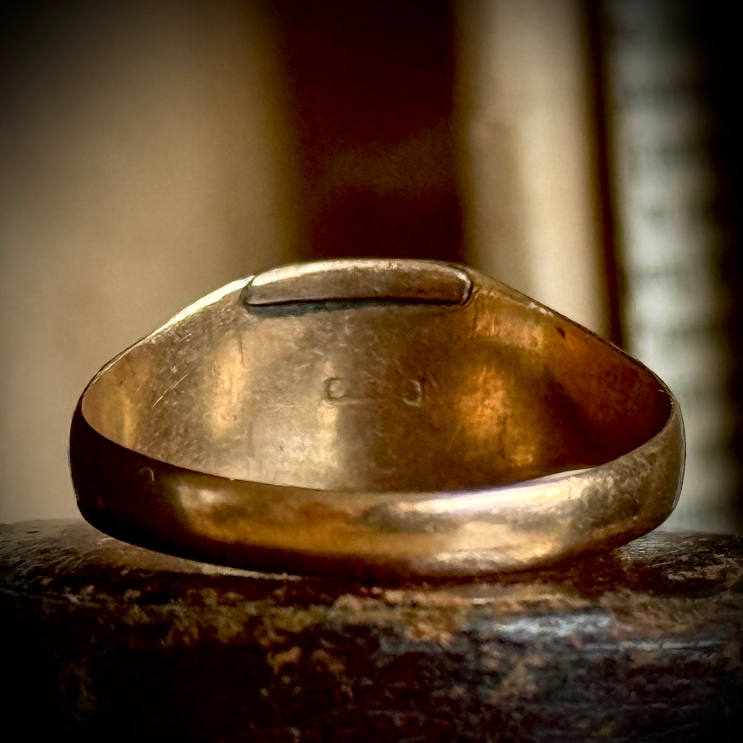 Antique Signet Ring in 9 Carat Rose Gold; Circa 1909