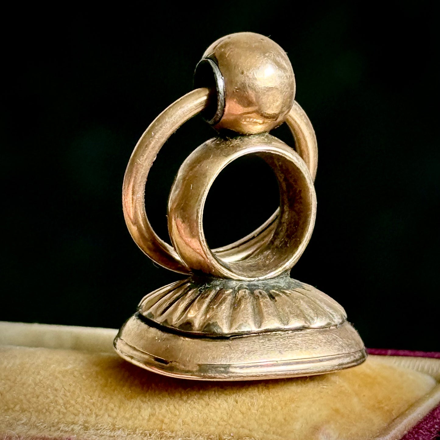 Victorian Carnelian Rose Fob Pendant; Circa 1860