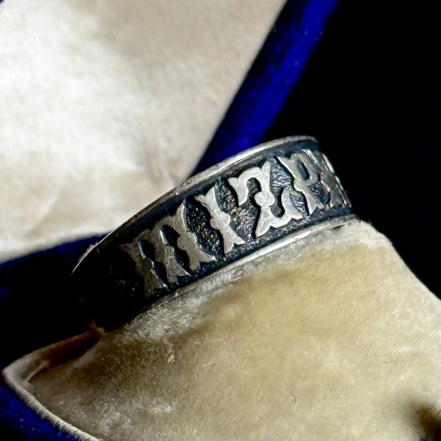 Victorian Sterling Silver 'Mizpah' Ring; Circa 1890