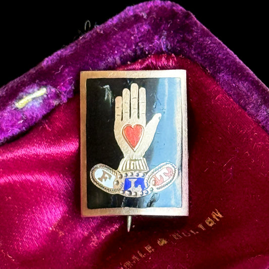 Late Georgian Enamel Odd Fellows Brooch; Circa 1840
