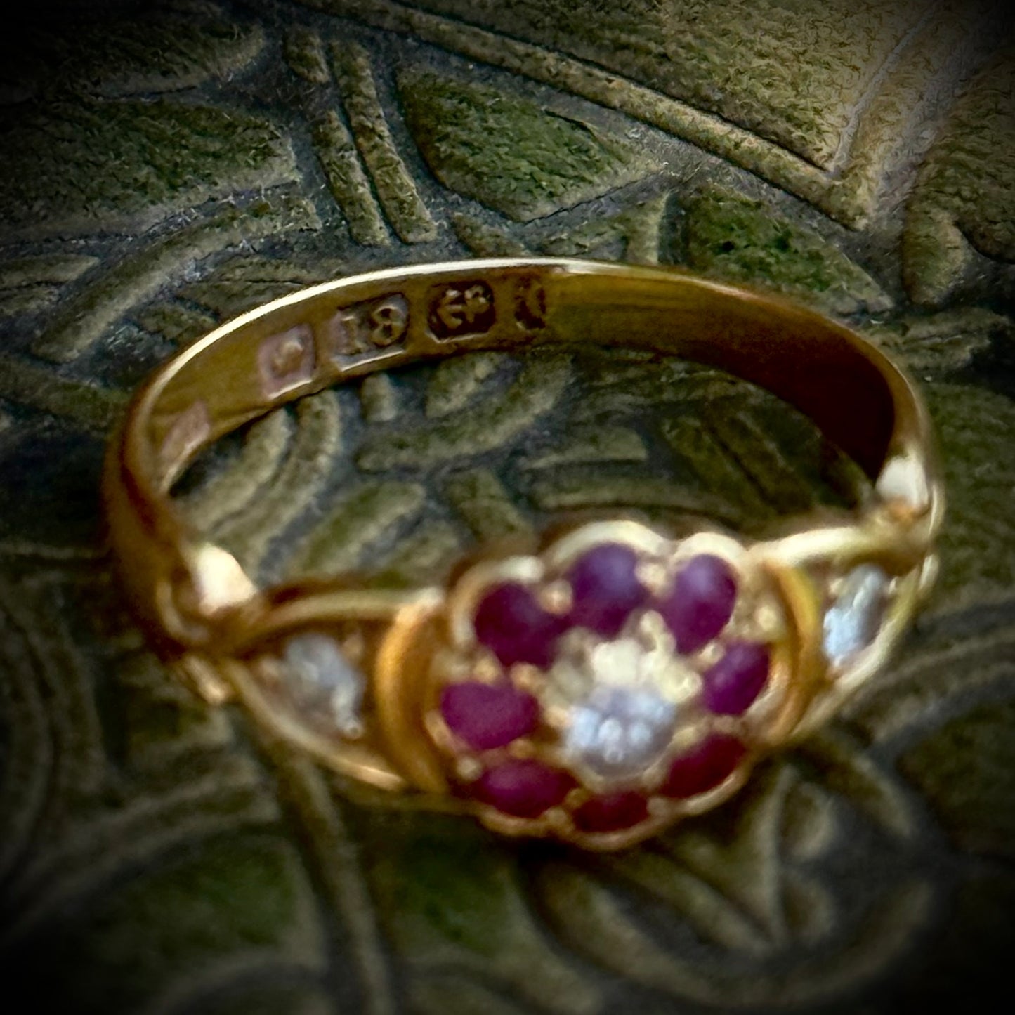 Antique Ruby & Diamond Dress Ring in 18 Carat Gold