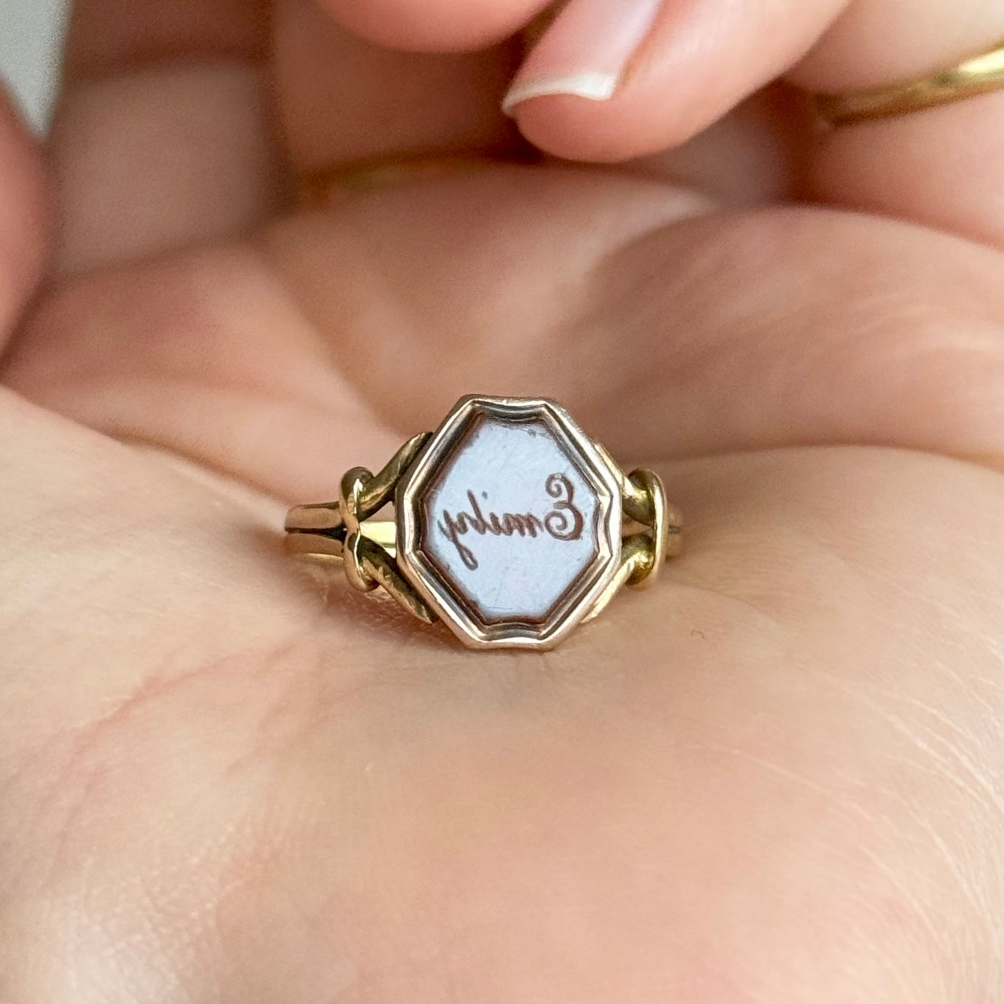 Antique Sardonyx 'Emily' Signet Ring in 18 Carat Gold