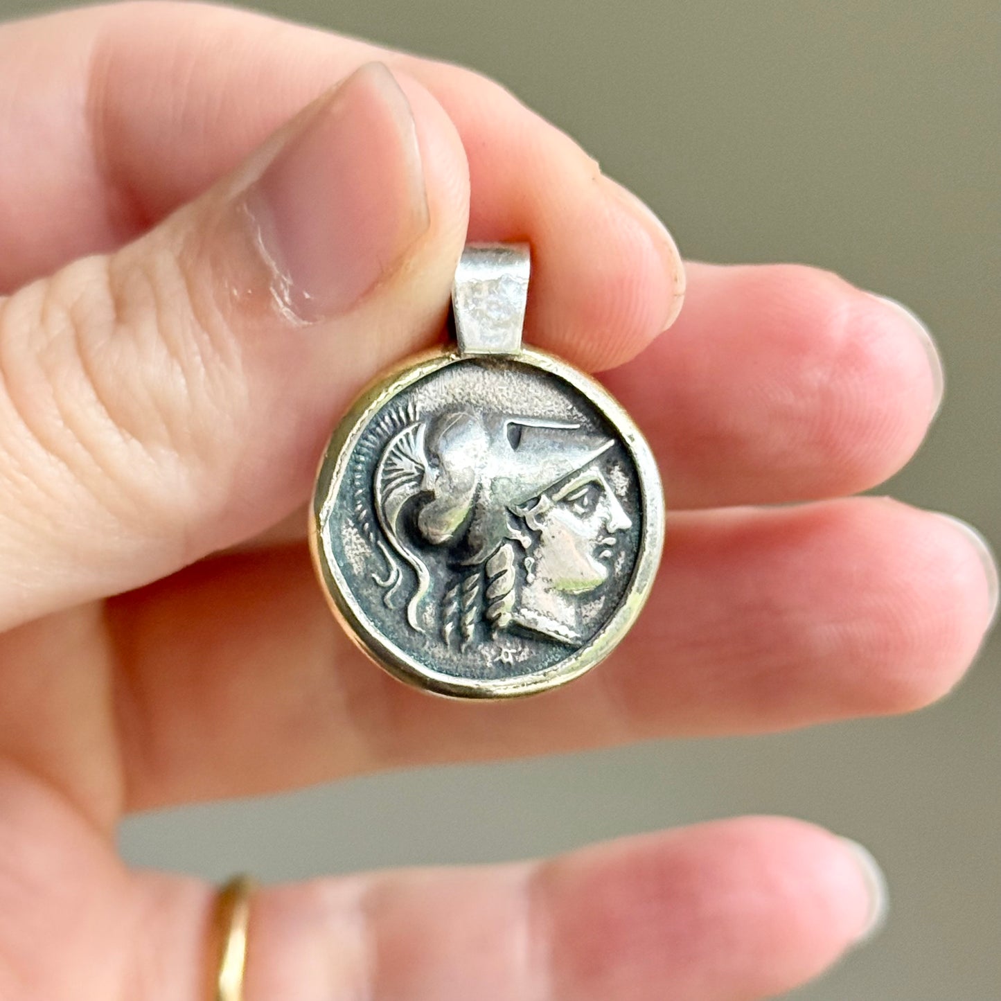 Goddess Athena Coin Pendant
