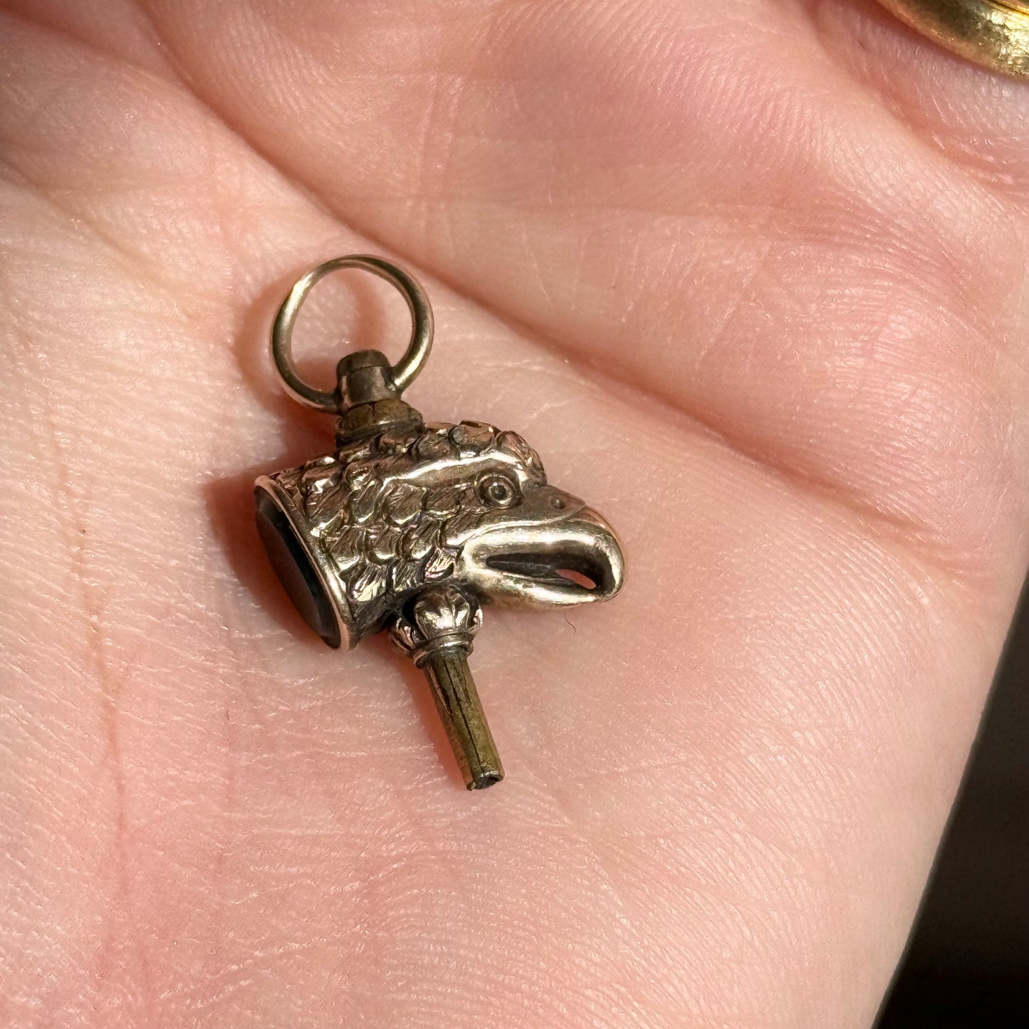 Victorian Bloodstone Eagle Winder pendant: Circa 1870