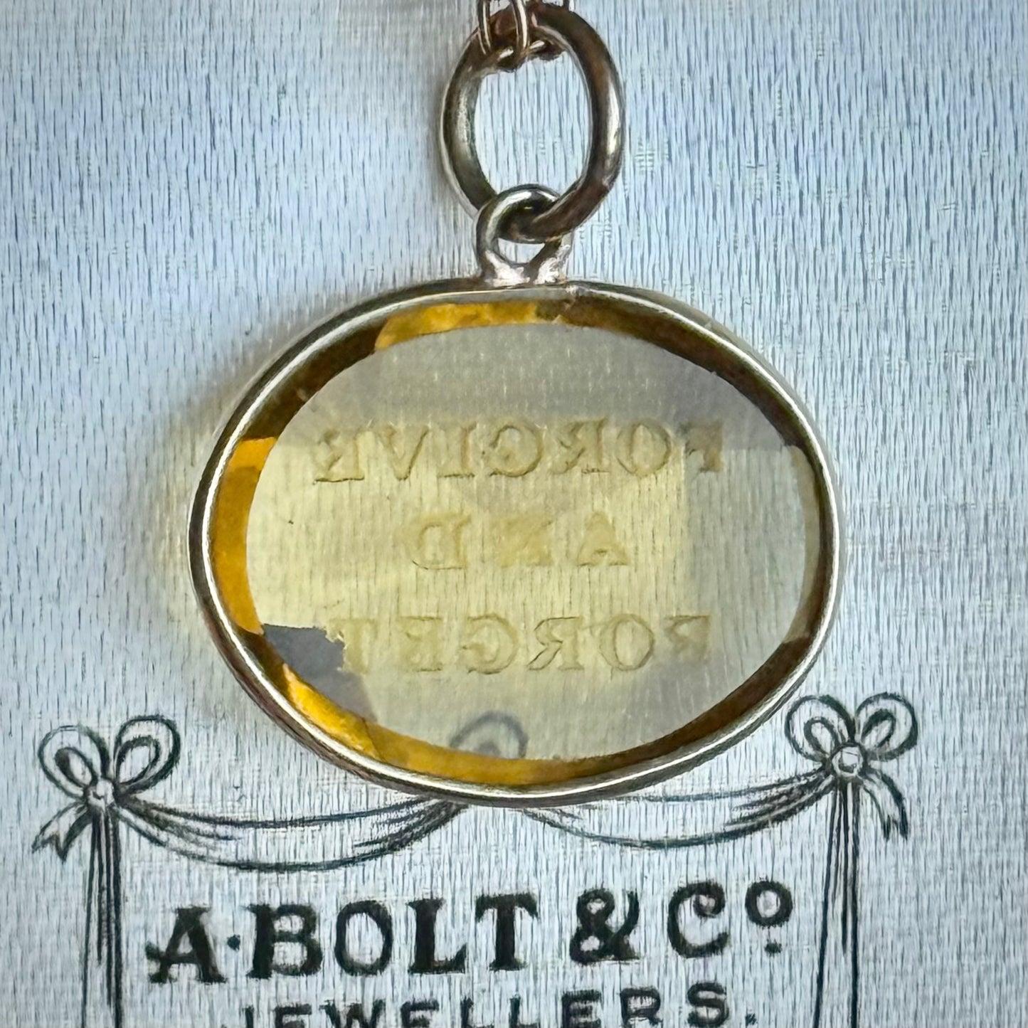 Antique Seal 'Forgive and Forget' Pendant in 9 Carat Gold