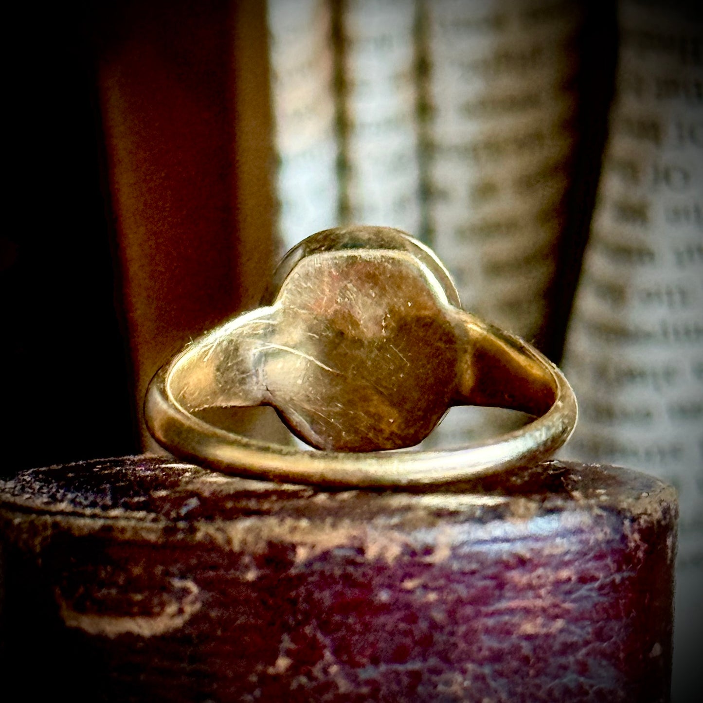 Antique 'Augusta' Citrine Intaglio Signet Ring