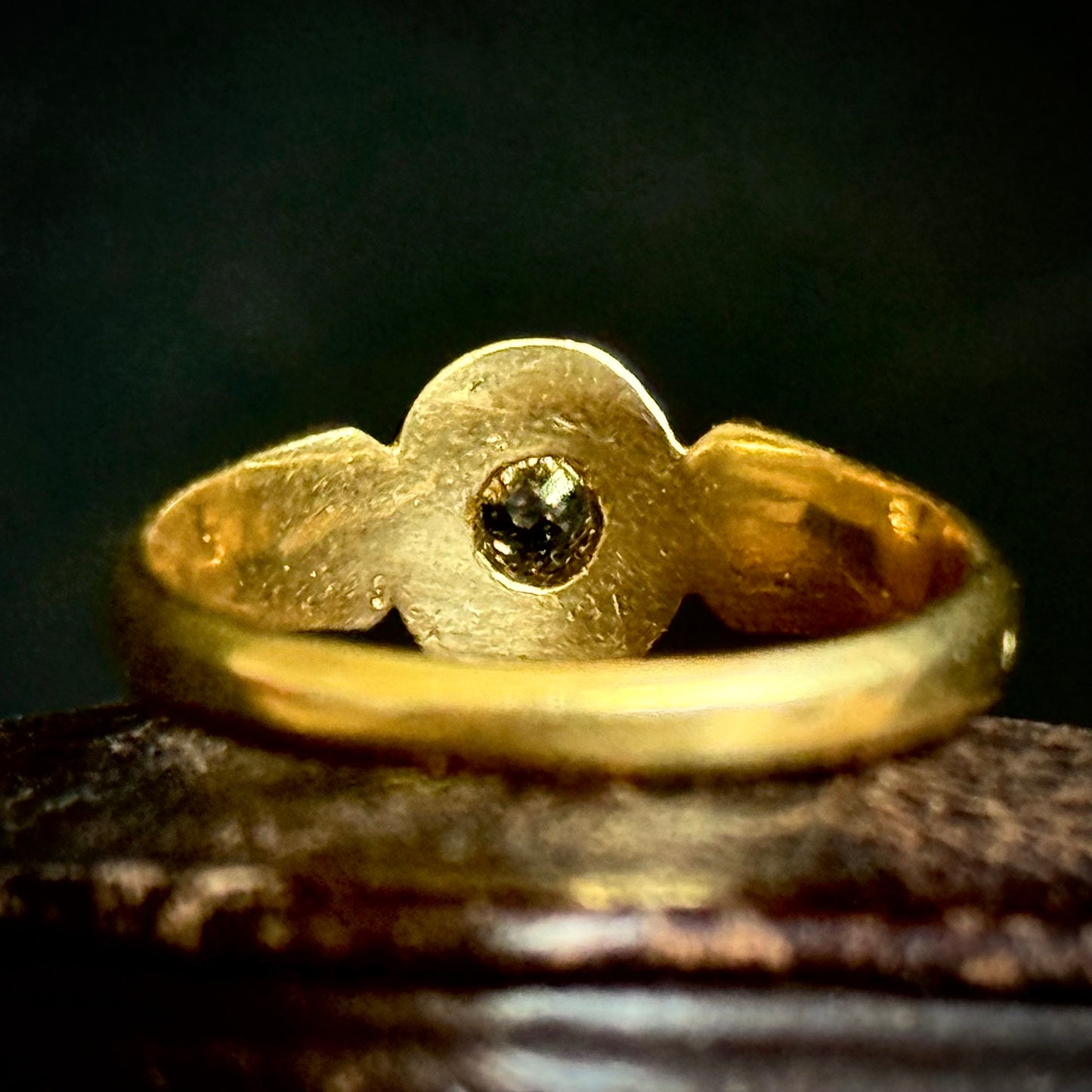 Victorian Diamond Mourning Ring in 18 Carat Gold