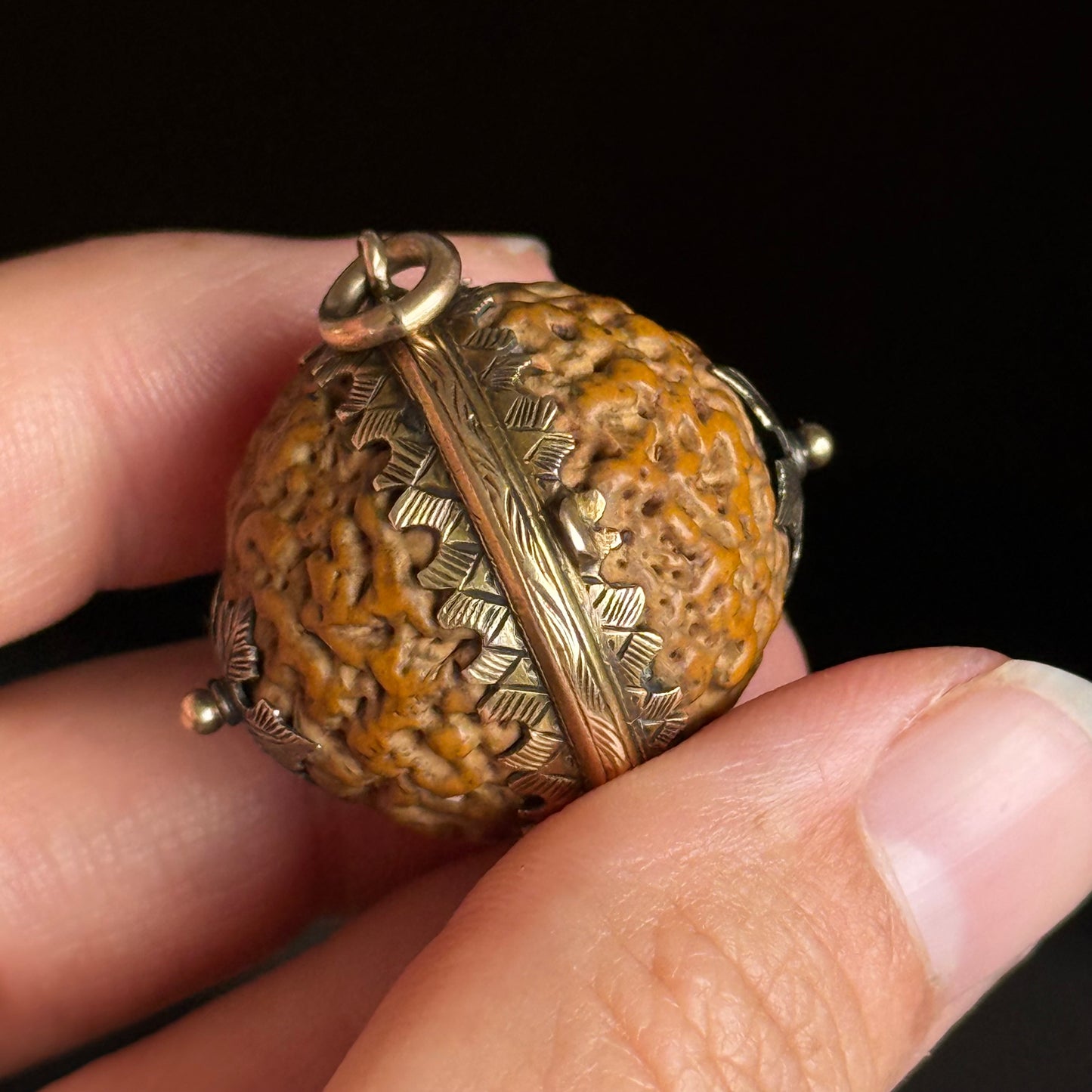 Antique Georgian Quandong Seed Locket; Circa 1800