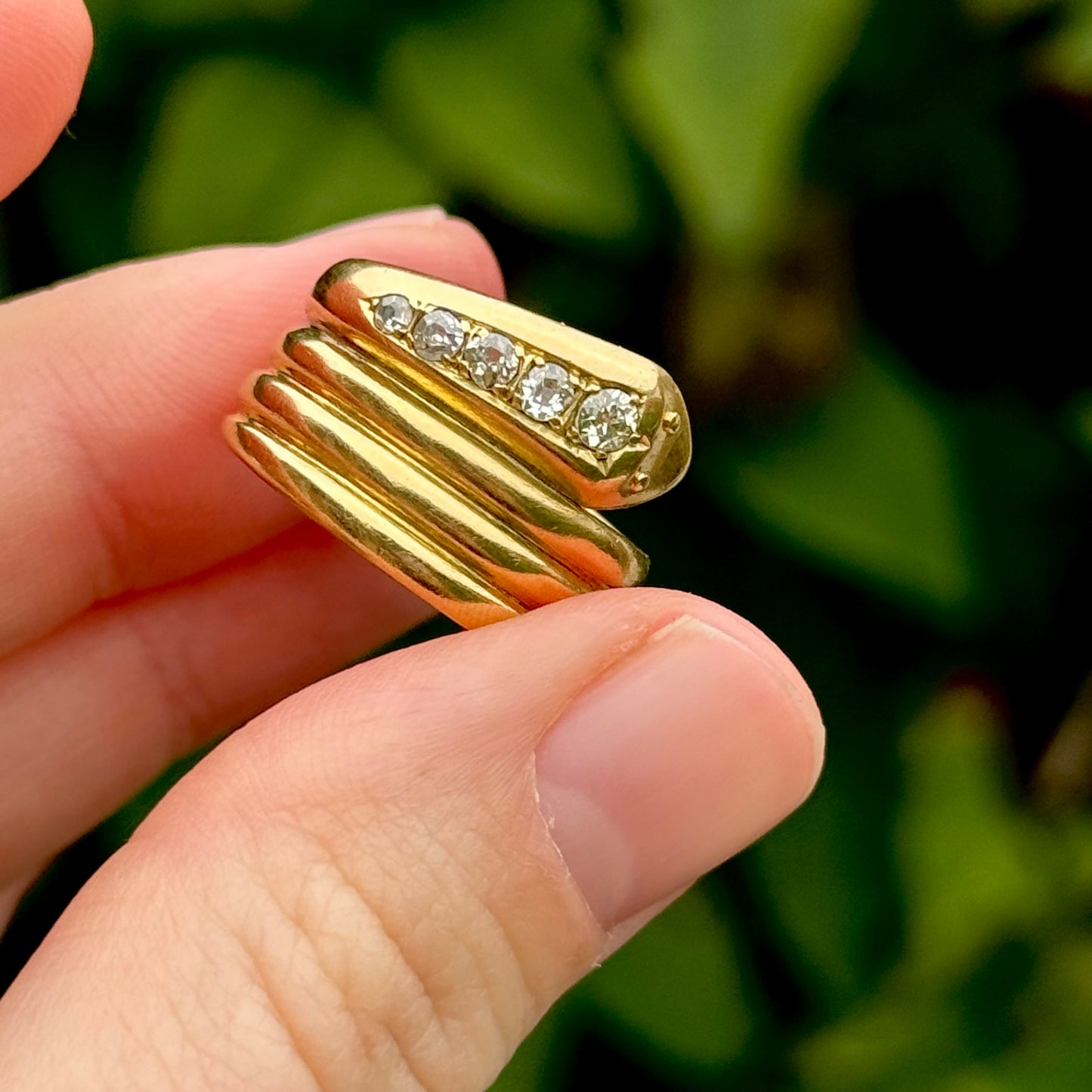Superb Antique Diamond Snake Ring in 18 Carat Gold; Circa 1912
