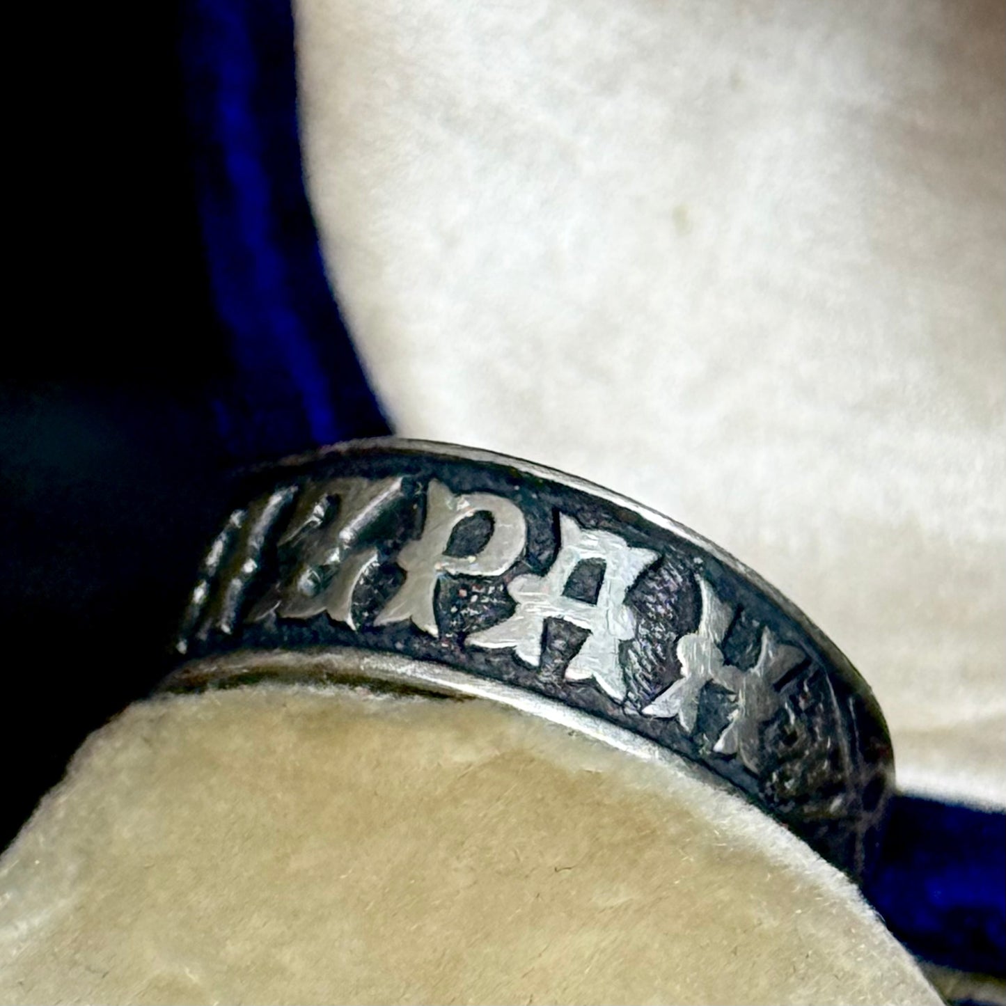 Victorian Sterling Silver 'Mizpah' Ring; Circa 1890