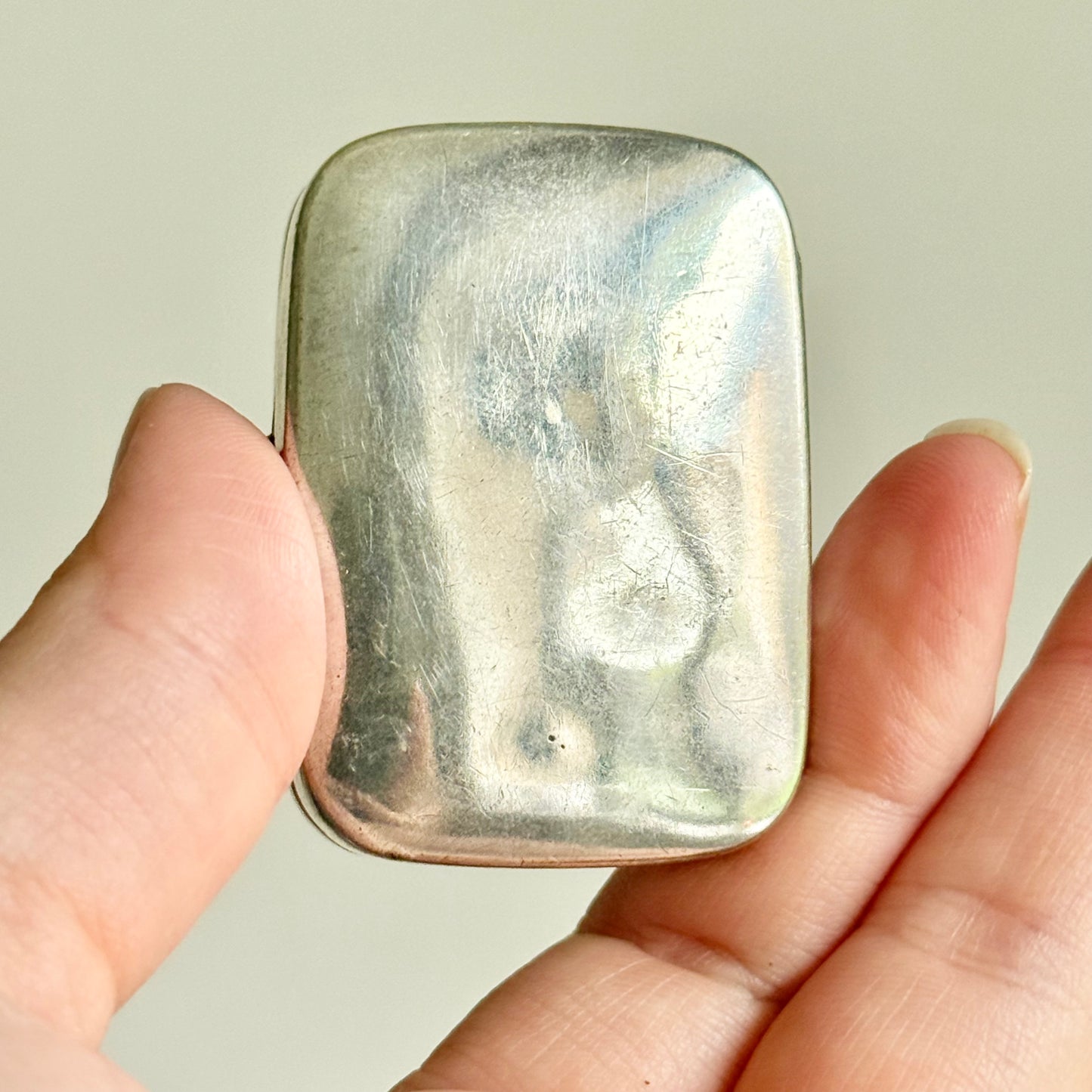 Antique Shibayama Trinket Box in Sterling Silver