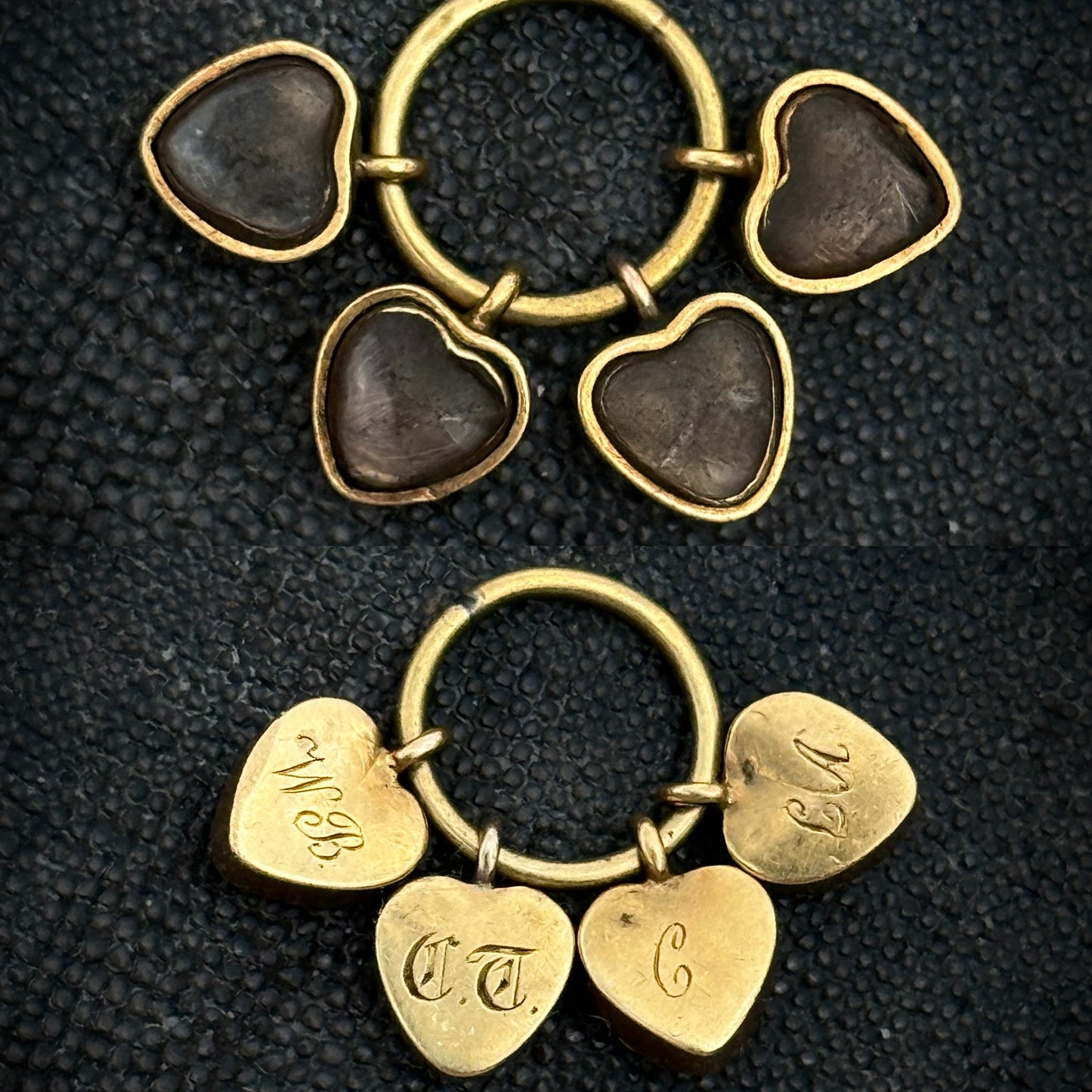 Georgian Sentimental Hearts Pendant; Circa 1820