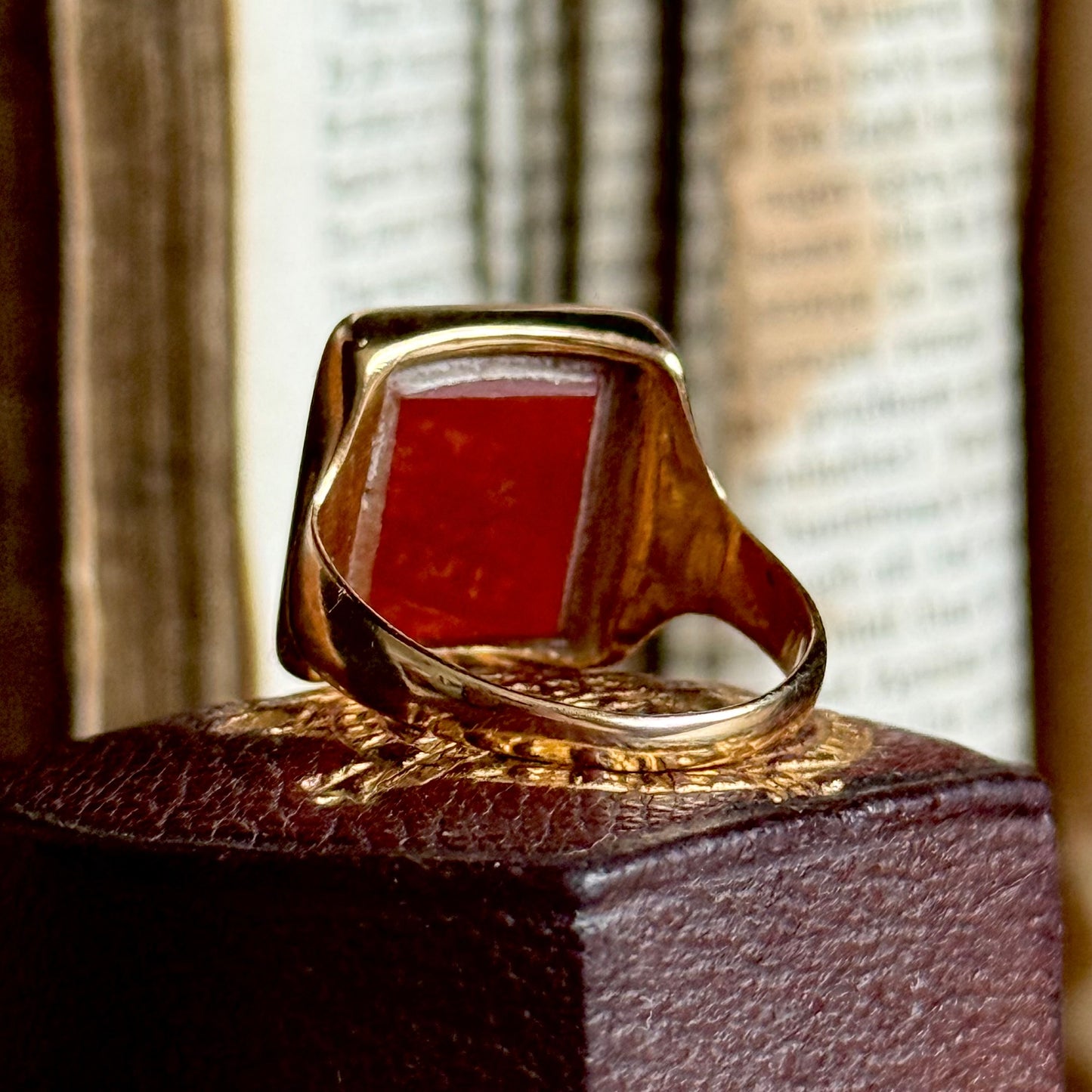 Antique Victorian Griffin Intaglio Signet Ring in 15 Carat Gold