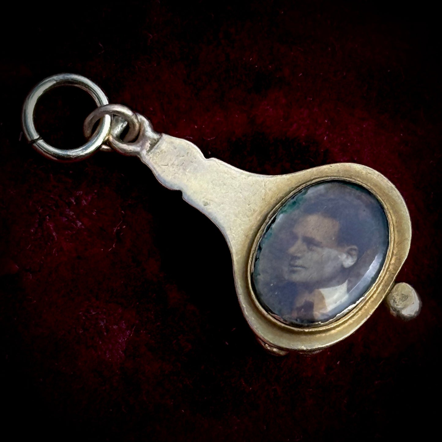Antique Victorian Forget Me Not Locket Pendant; Circa 1860
