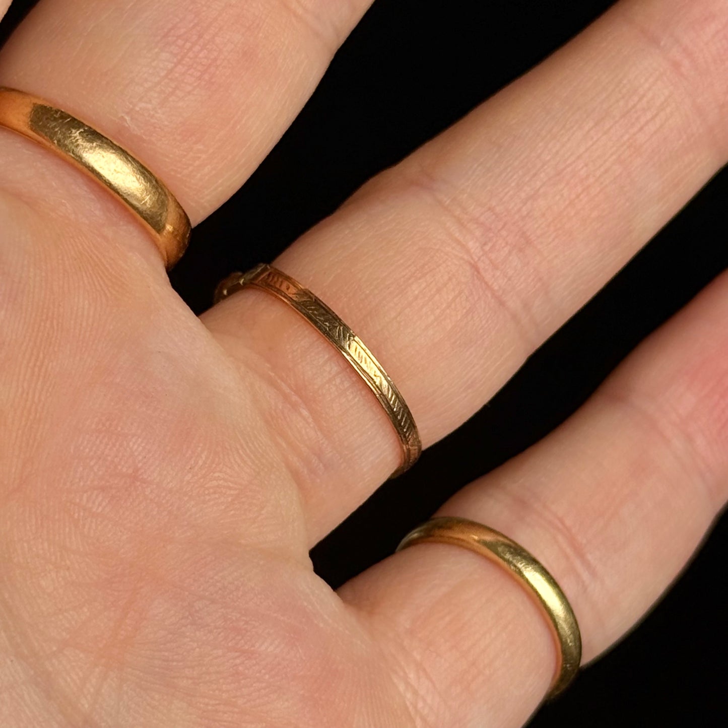 Antique Victorian Garnet & Pearl Ring in 9 Carat Gold; Circa 1870