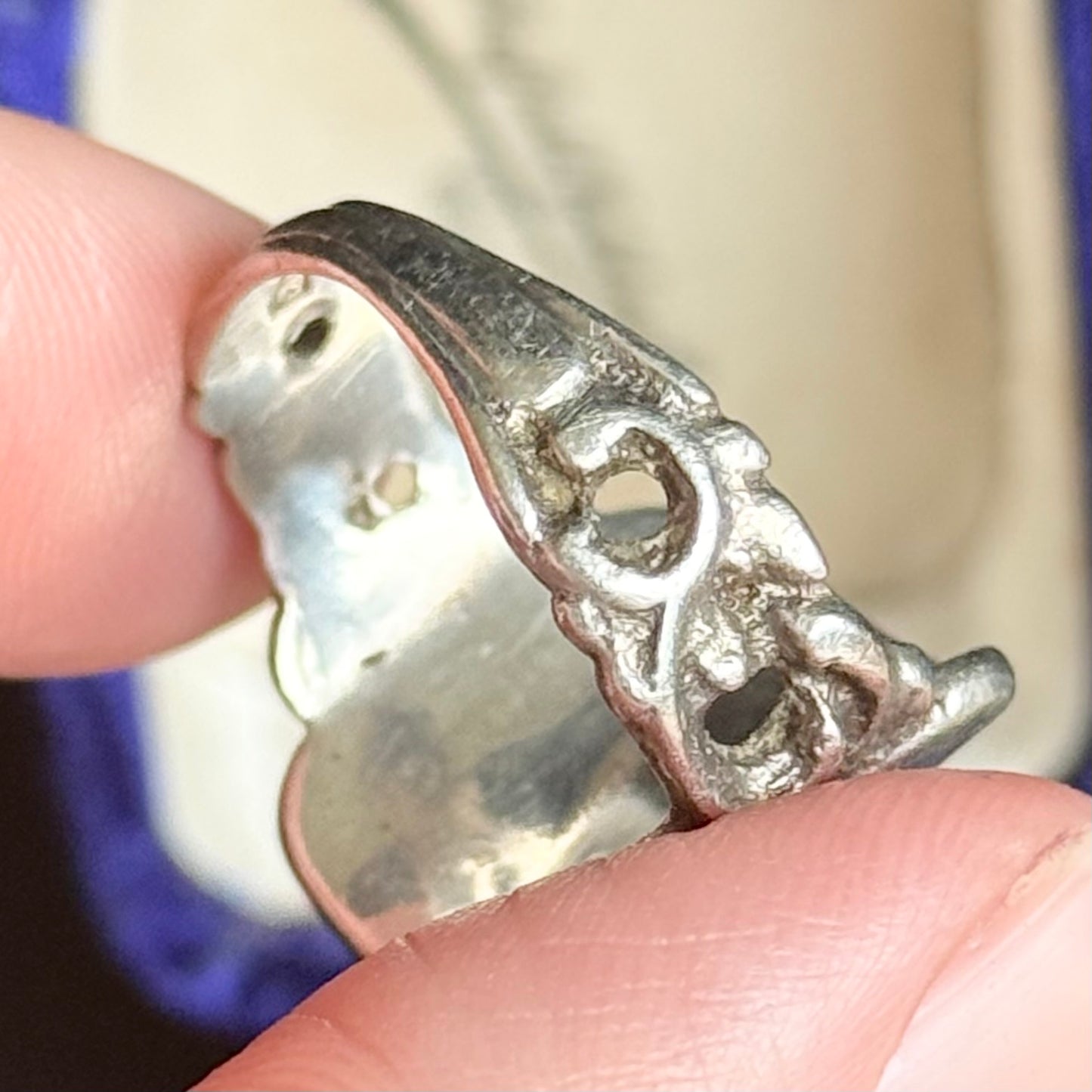 Vintage Roman Boxers Signet Ring in Silver