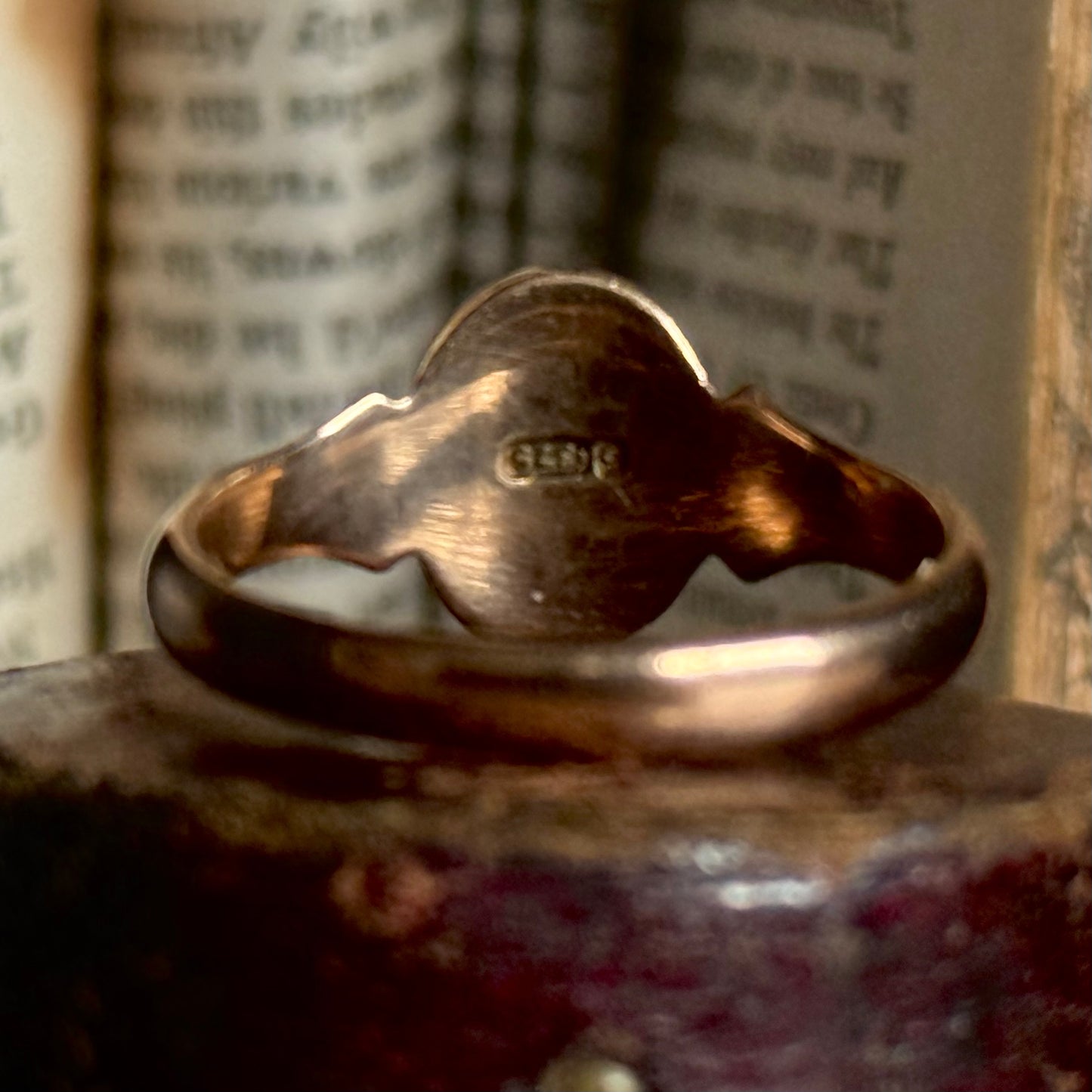 Antique 'G' Signet Ring in 9 Carat Rose Gold; Circa 1923