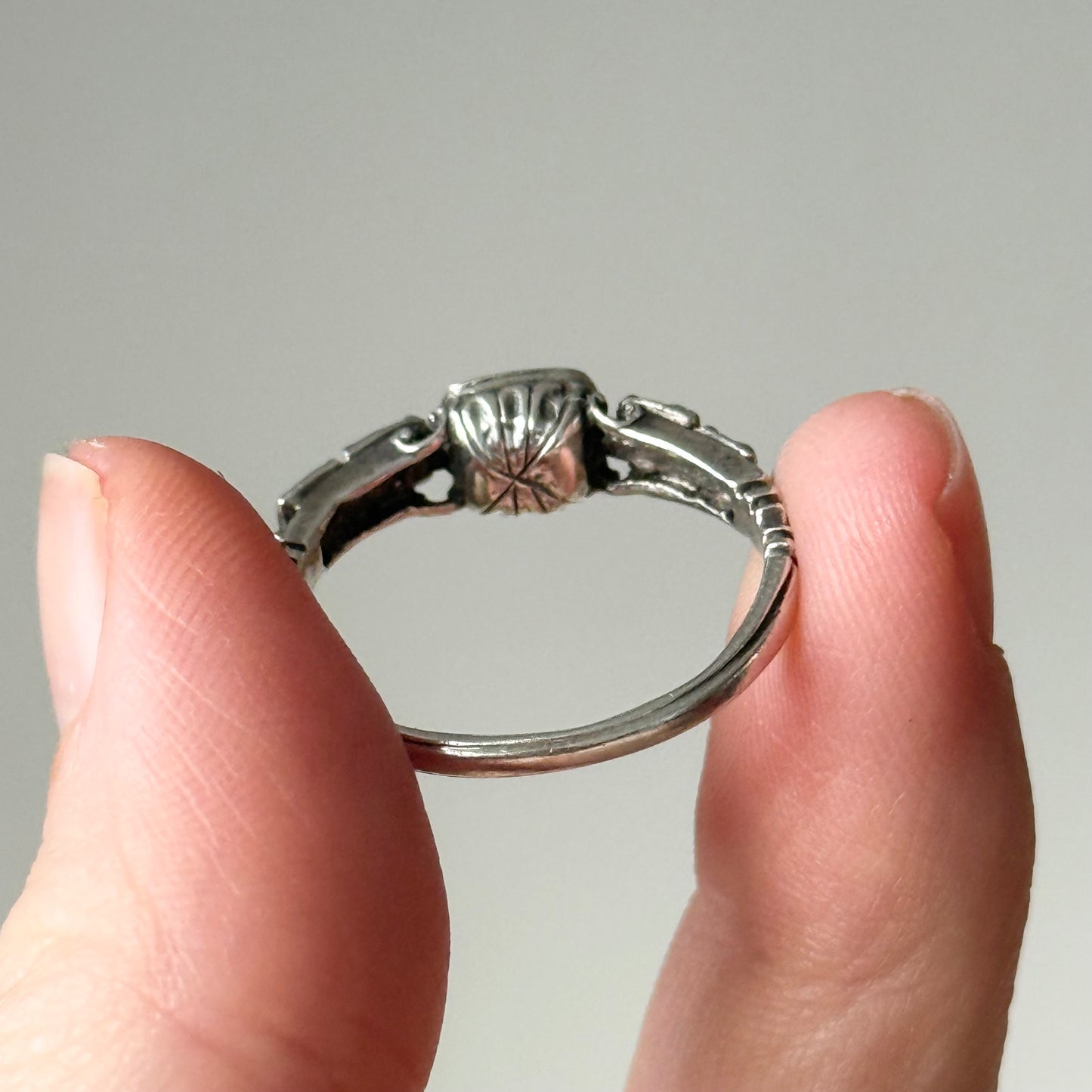 Antique Diamond & Garnet Ring; Circa 1840