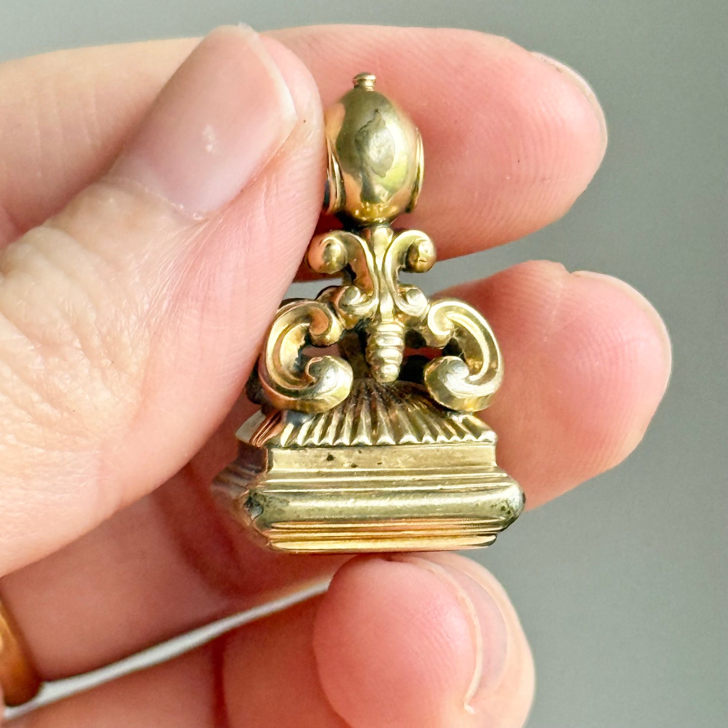 Antique Victorian Fob Intaglio Pendant; Circa 1890