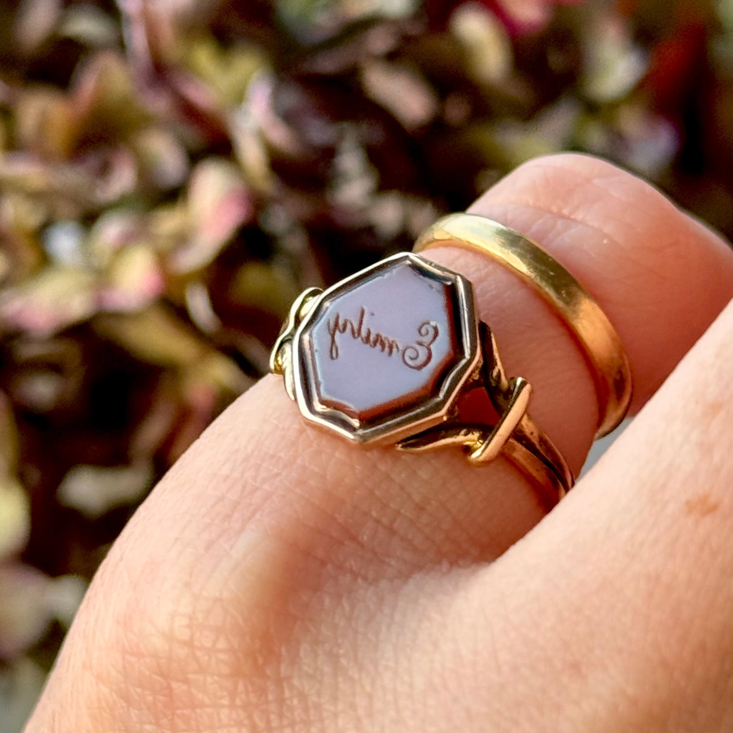 Antique Sardonyx 'Emily' Signet Ring in 18 Carat Gold