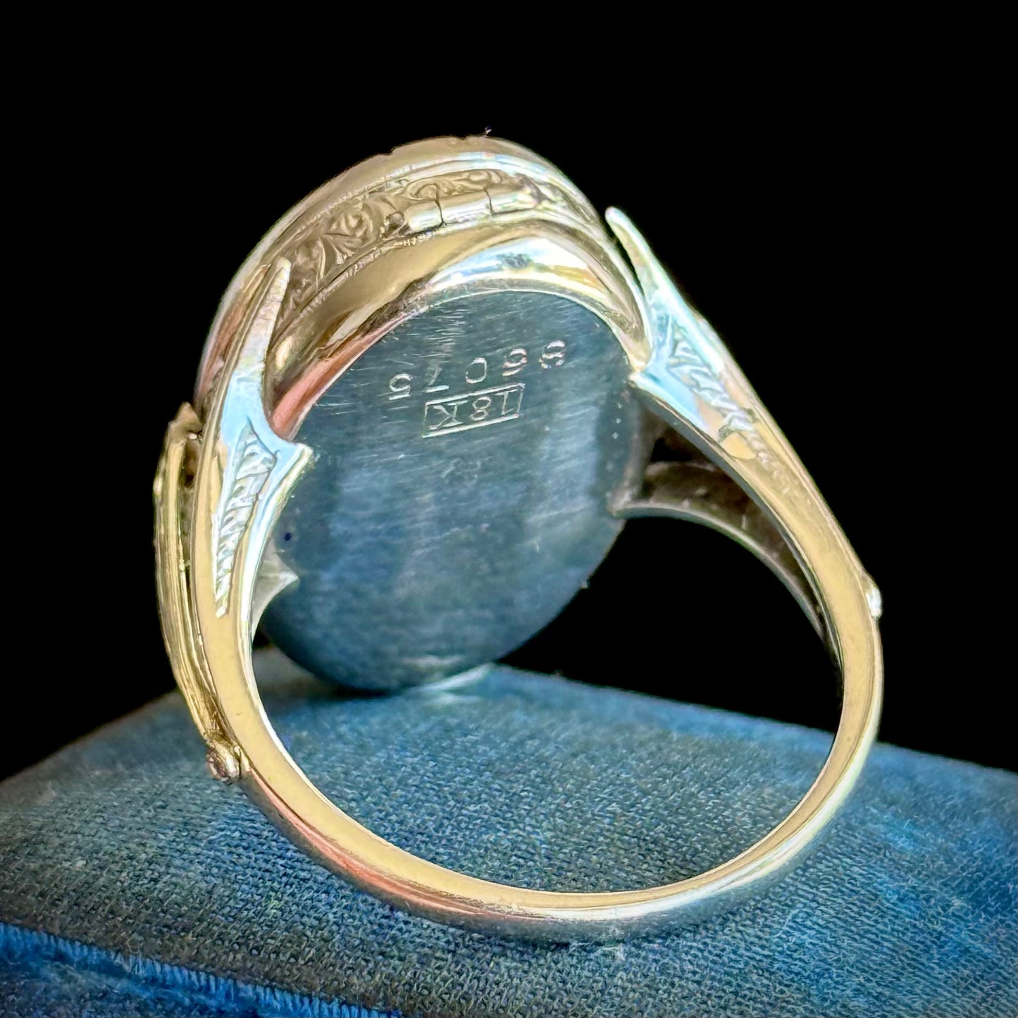 Antique Swiss Art Deco Diamond Watch Ring; Circa 1920