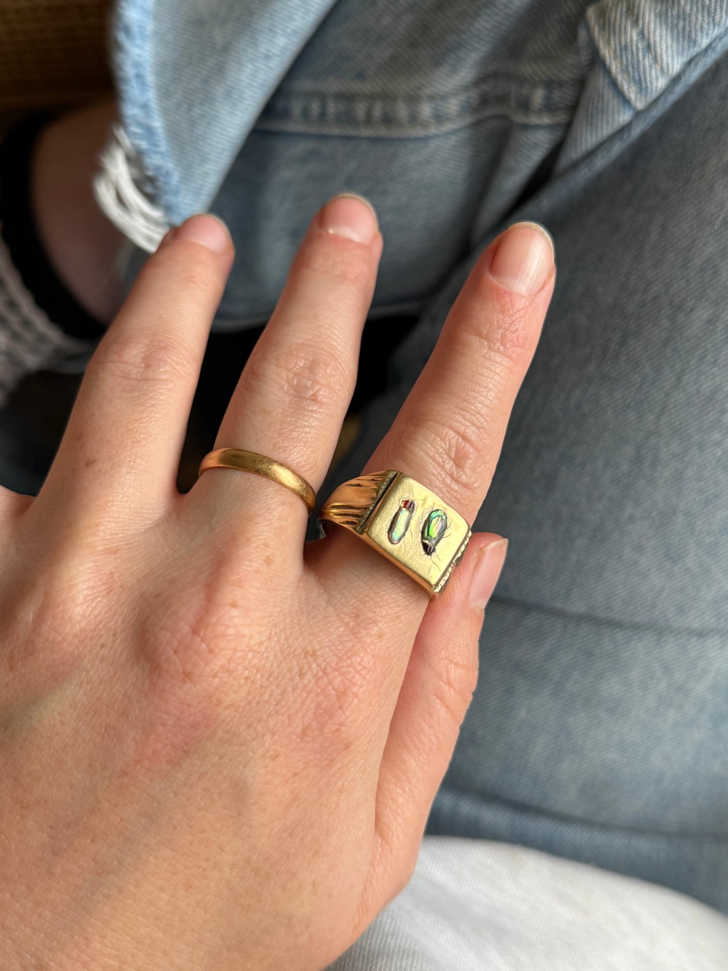 Shibayama Insect Inlay Ring