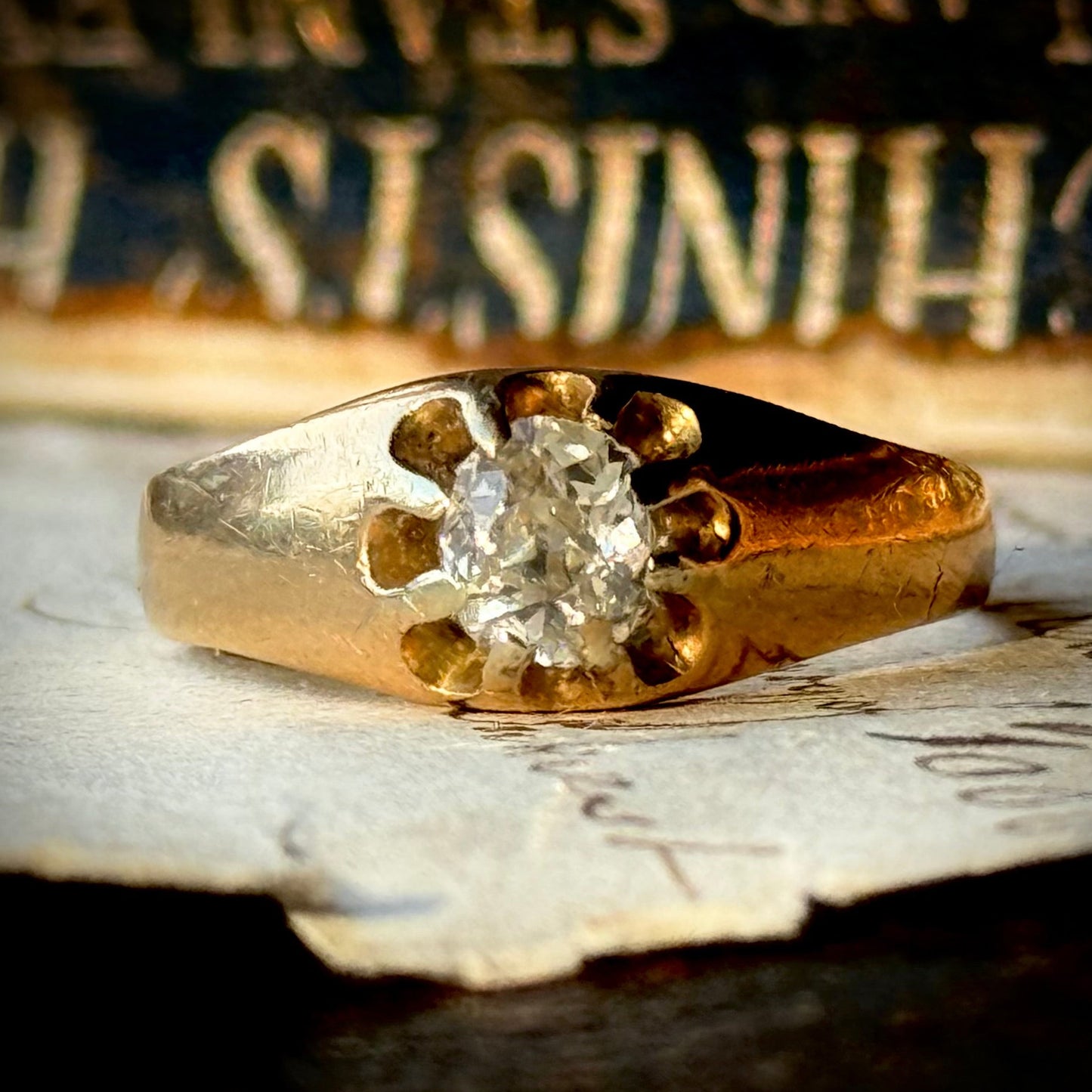Antique Old Cut Diamond Ring in 18 Carat Gold' Circa 1900